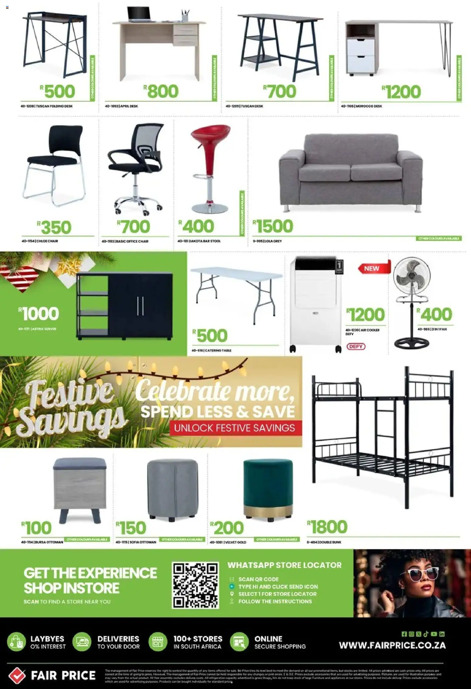 New Fair Price catalogue – valid from 01.12.2025 | Page: 22 | Products: Desk, Table, Chair, Cooler