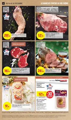 Intermarché - Prévisualisation de AGNEAU: GIGOT ENTIER OU GIGOT *** À RÔTIR JEAN ROZÉ, existe en frais emballé à 12.99 € le kg valide à partir de 16.12.2025 | Page: 16 | Produits: Agneau, Viande, Porc, Viande bovine