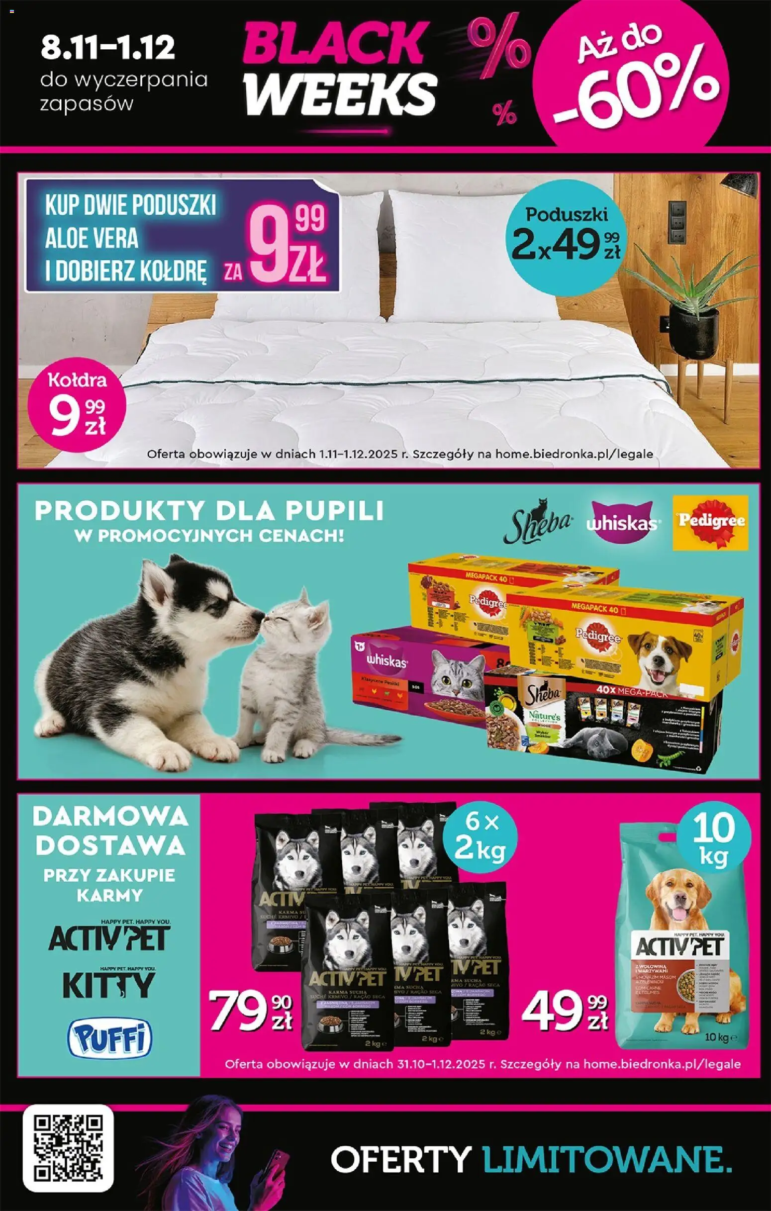 Biedronka gazetka - Hity i inspiracje od 10.11.2025 | Strona: 46 | Produkty: Pedigree, Wołowina, Kołdra