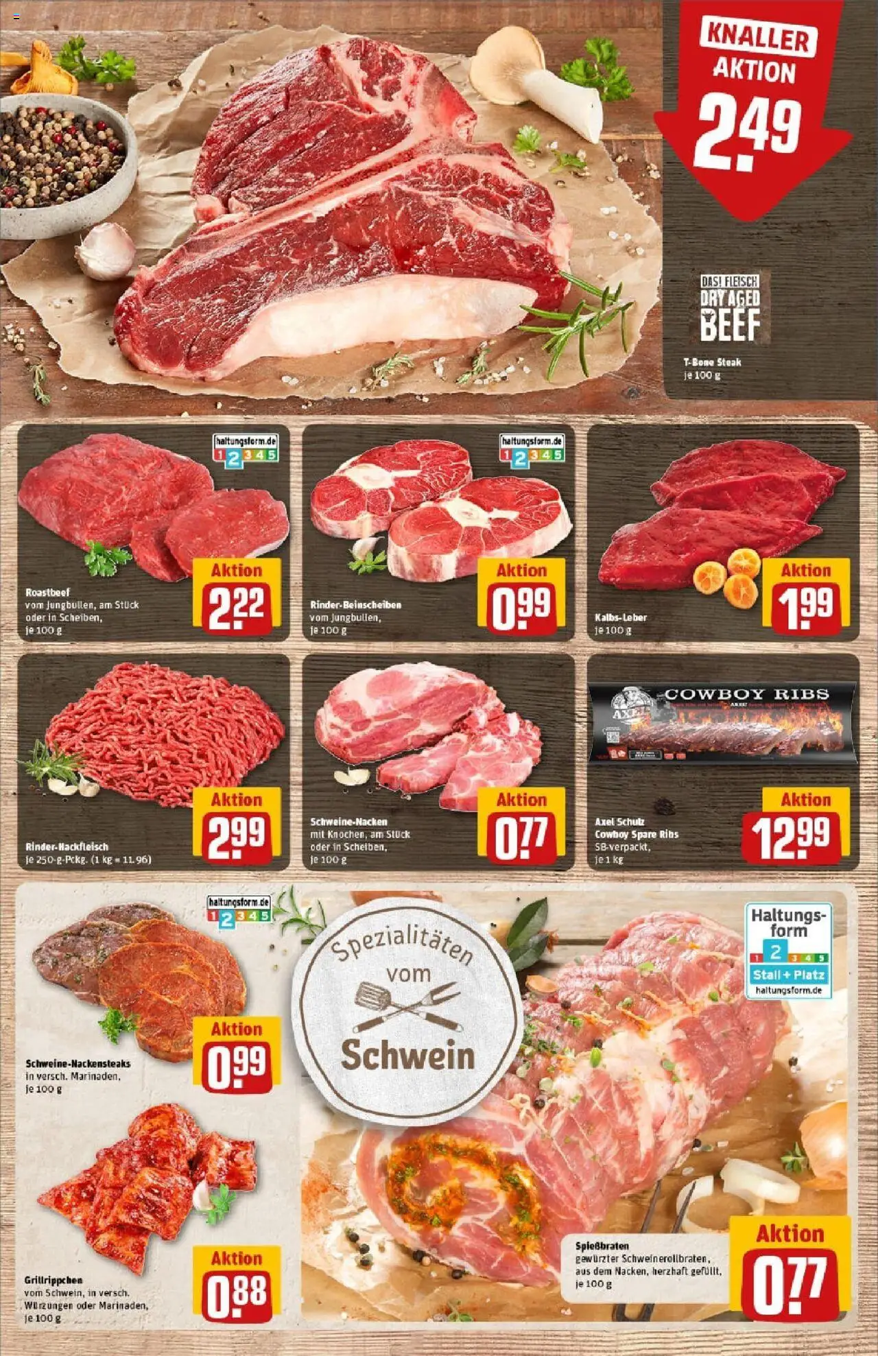 Rewe prospekt Butzbach	 - gültig ab dem 29.06.2025 | Seite: 11 | Produkte: Spare ribs, Schweinenacken, Steak, Fleisch