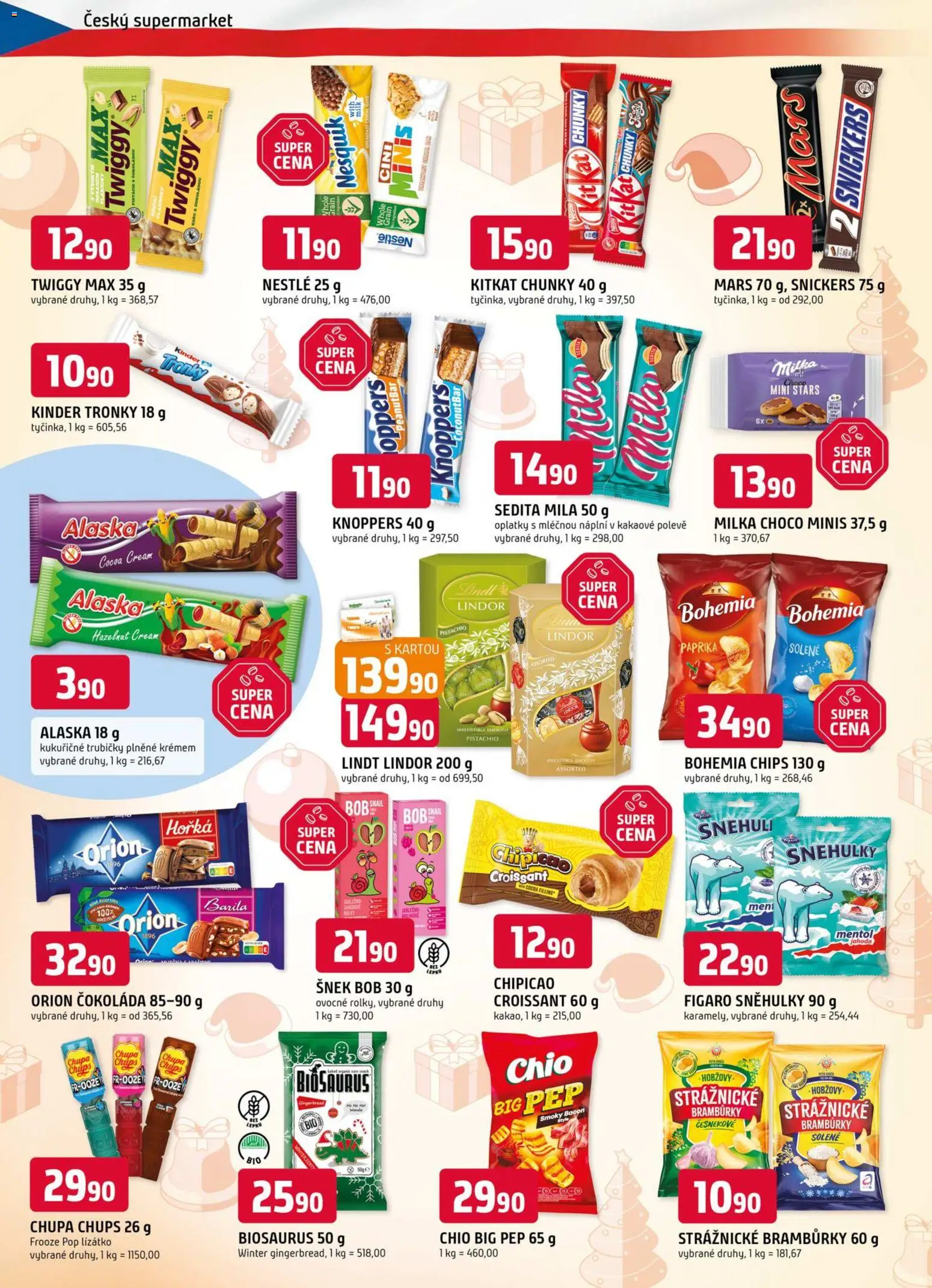 Trefa leták od 26.11.2025 | Strana: 6 | Produkty: Lindt, Milka, Knoppers, Kinder