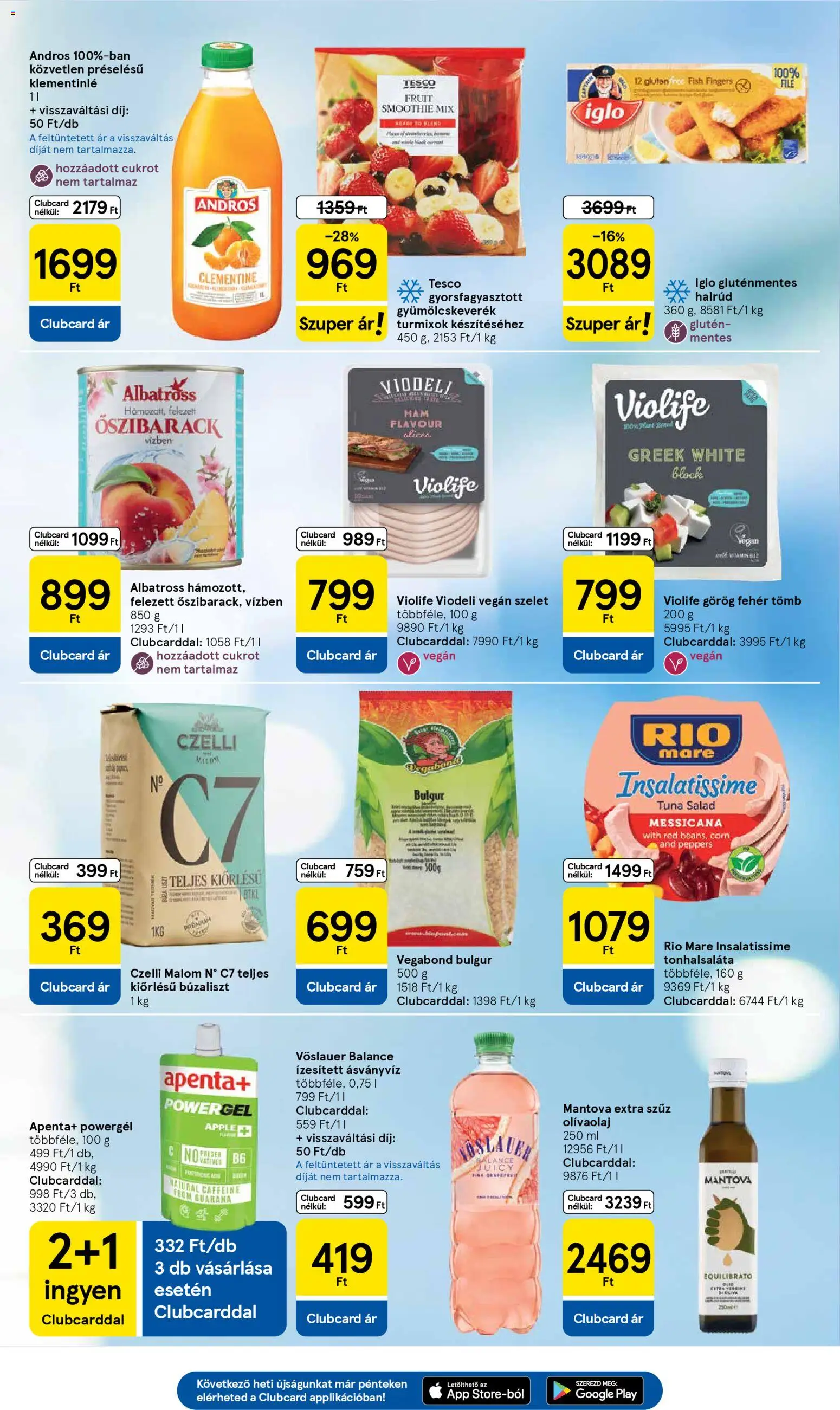 Tesco akciós ujság - amely érvényes a következő dátumtól: 08.01.2026 | Oldal: 5 | Termékek: Gluténmentes, Vegán, Smoothie, Olívaolaj