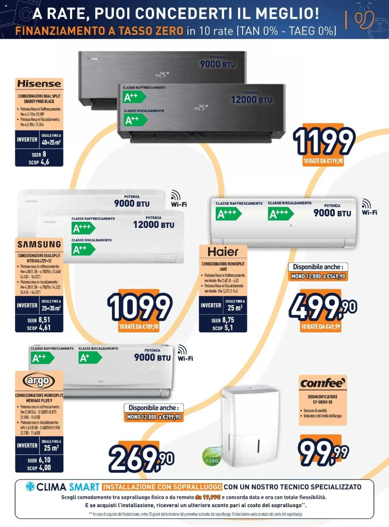 Volantino Unieuro del 27.02.2026 | Pagina: 15 | Prodotti: Deumidificatore, Data, Condizionatore, Samsung