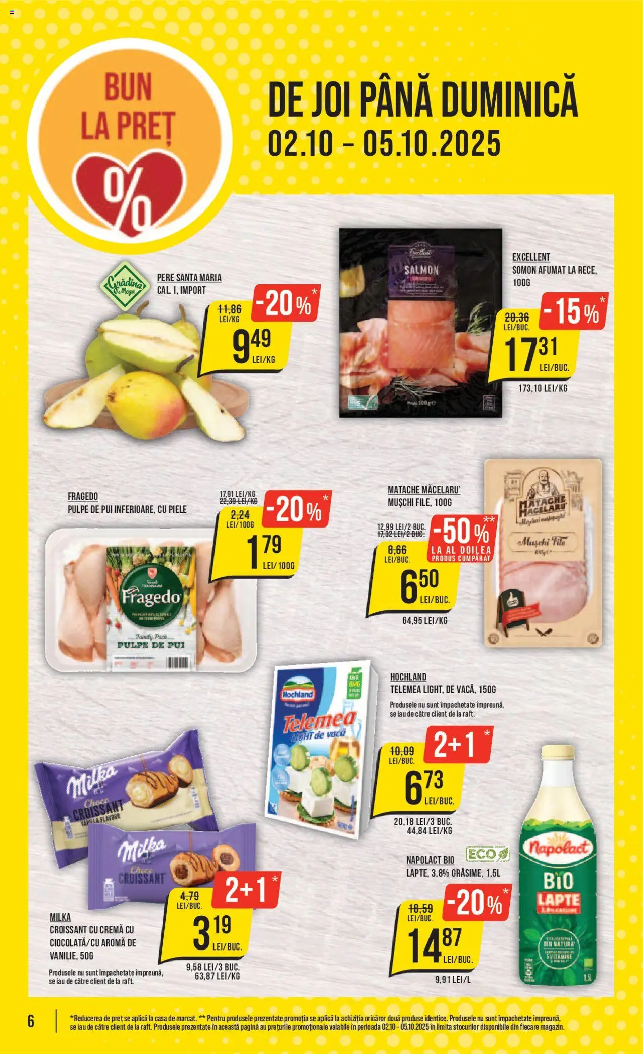 Noul catalog Mega Image – valabil de la 02.10.2025 | Pagină: 6 | Produse: Şerit ödül, Hacıyatmaz Kedi Oyuncağı, Lapte, Cremă