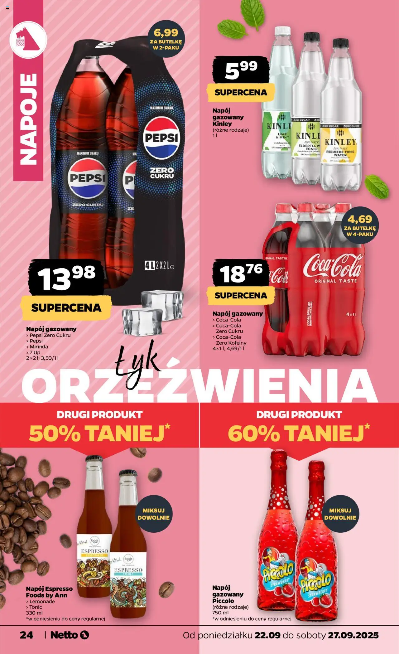 Netto gazetka - Spożywcza od 22.09.2025 | Strona: 24 | Produkty: Napoje, Pepsi