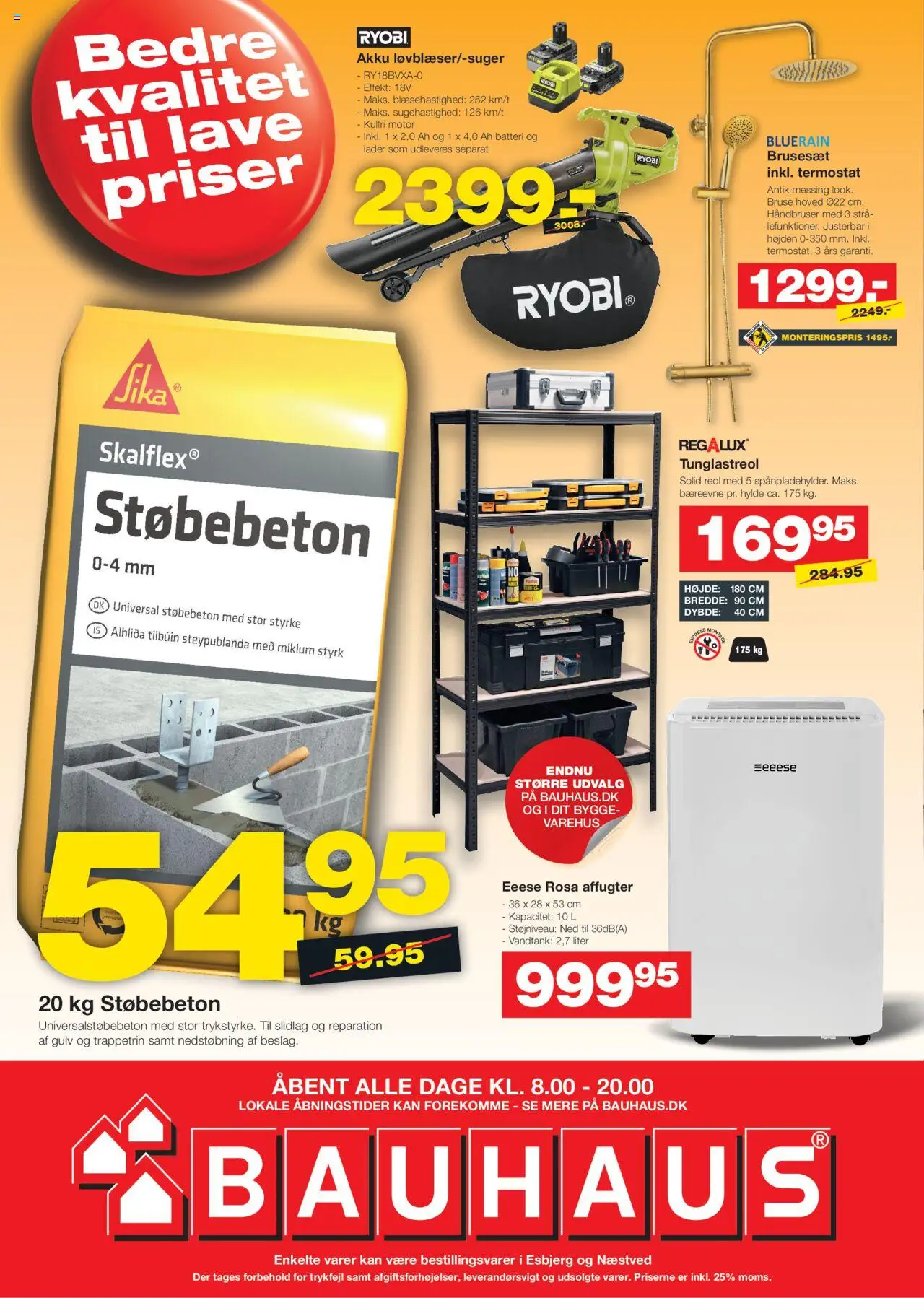 Bauhaus tilbudsavis – gyldig fra 10.10.2025 | Side: 24 | Produkter: Hylde, Is, Søm, Batteri