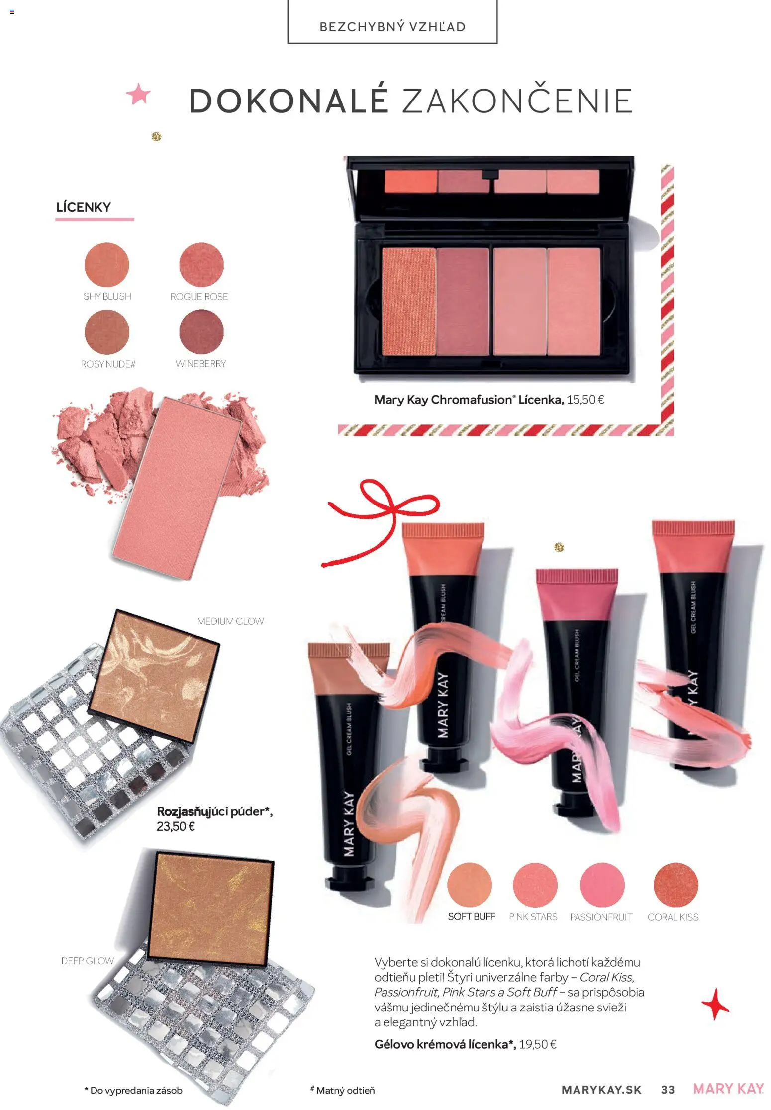Nové Mary Kay akcie – leták je platný od 16.10.2025 | Strana: 33 | Produkty: Púder, Lícenka
