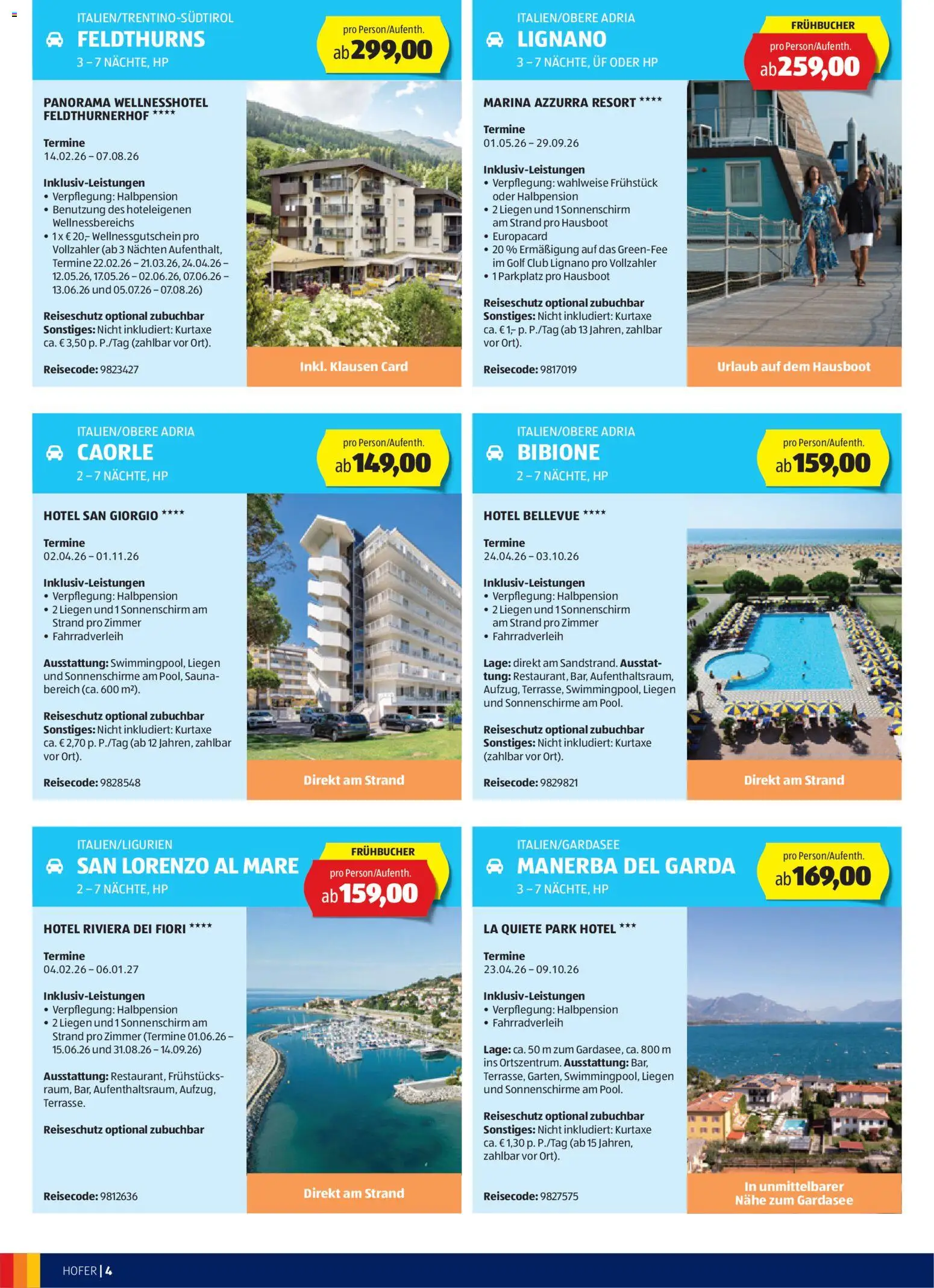 Hofer Reisen Flugblatt gültig ab 28.01.2026 | Seite: 4