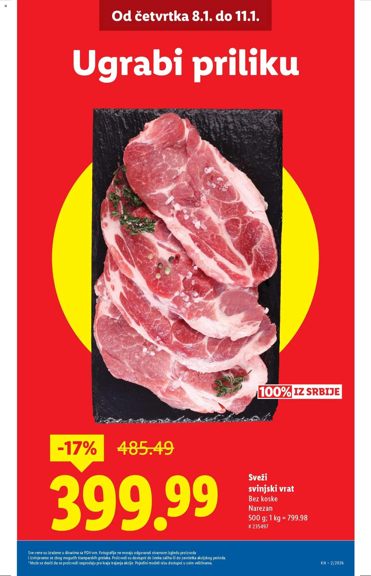 Lidl katalog - važi od 08.01.2026 | Strana: 3 | Proizvode: Svinjski vrat