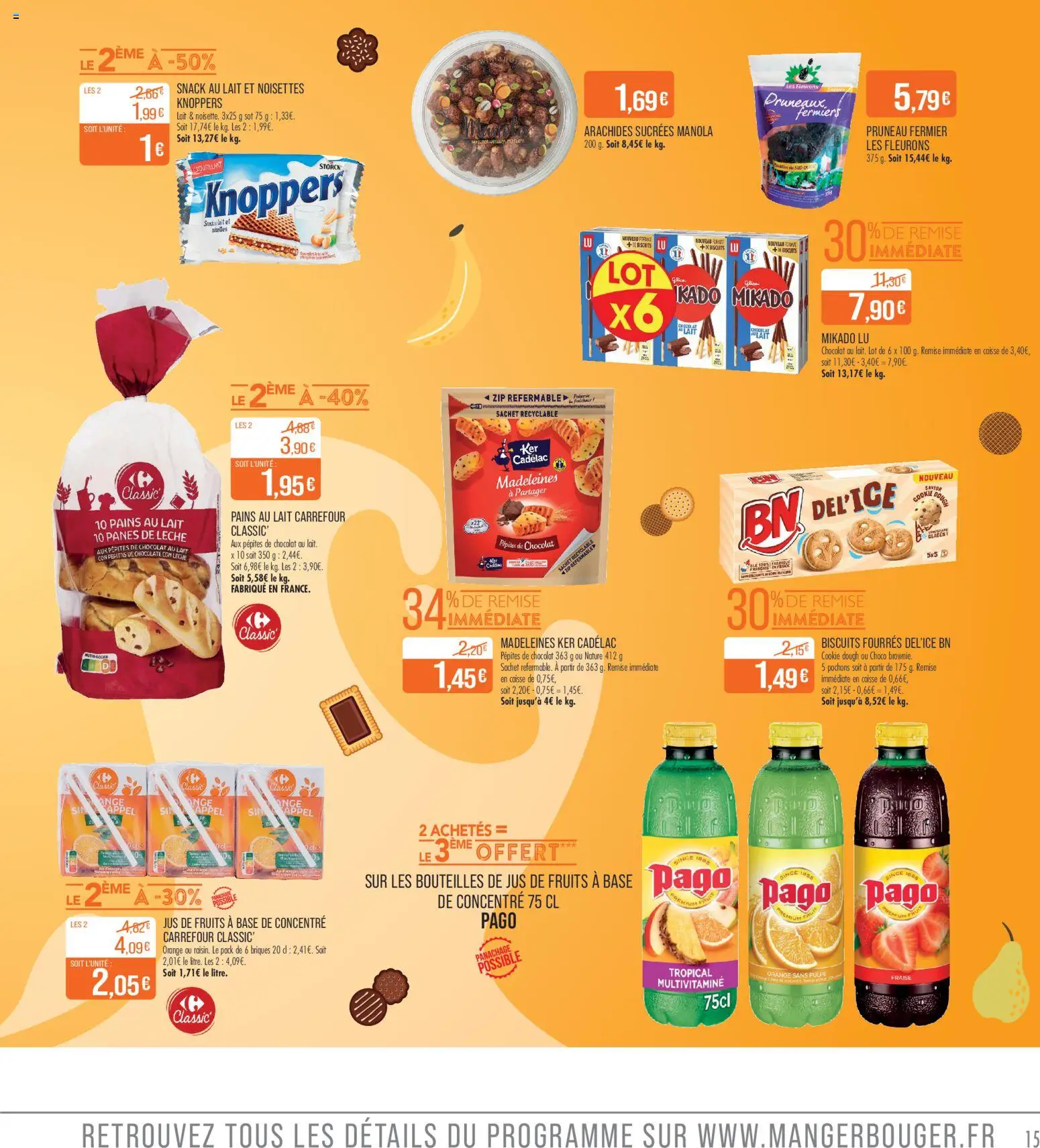 {H1} | Page: 15 | Produits: Fraise, Orange, Pépites de chocolat, Noisettes