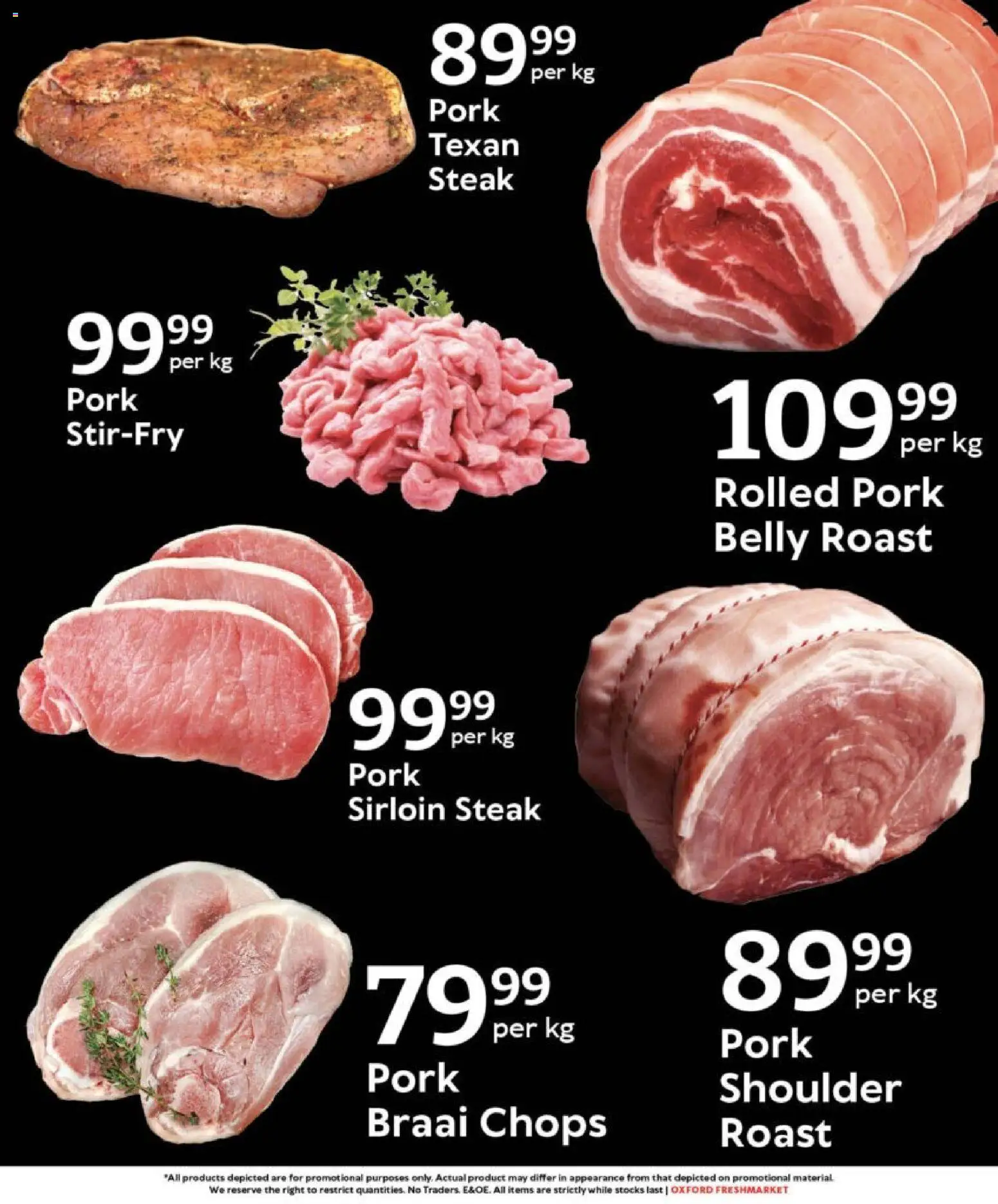 New Oxford Freshmarket catalogue – valid from 29.10.2025 | Page: 4 | Products: Steak, Pork
