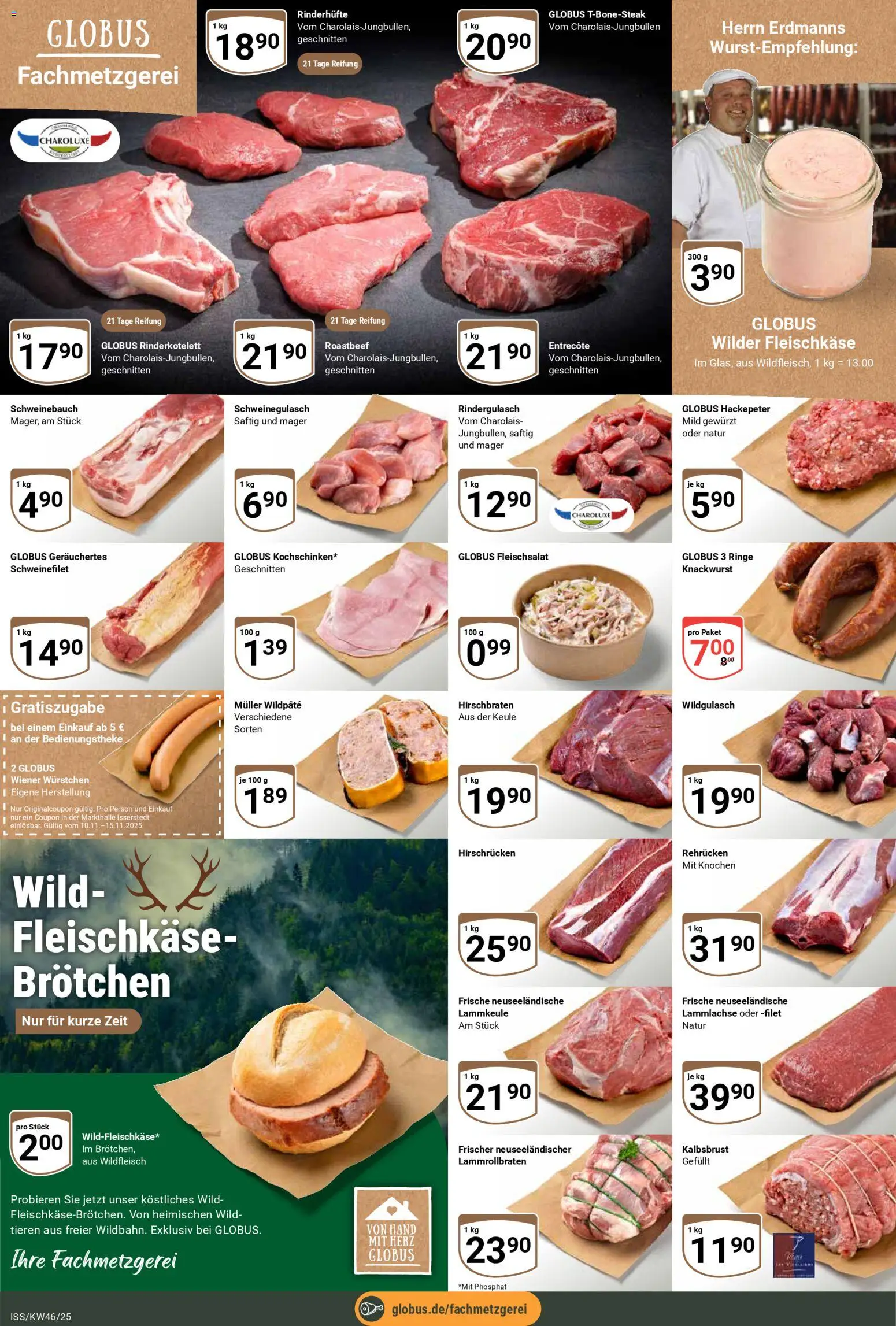 Globus - Black Friday – gültig ab 10.11.2025 | Seite: 6 | Produkte: Lammkeule, Rindergulasch, Roastbeef, Schweinefilet