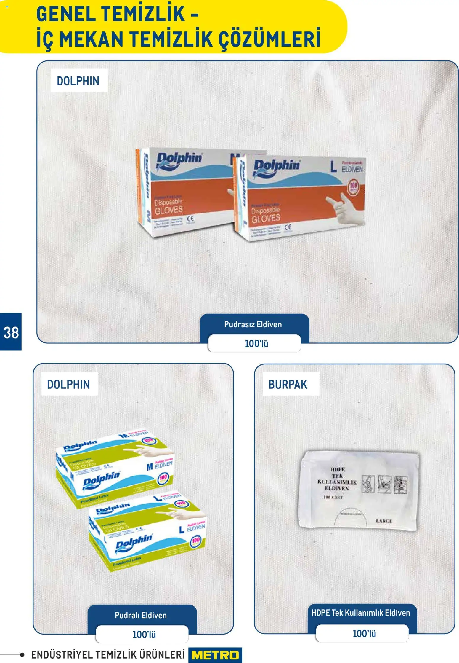 Metro - Endüstriyel Temizlik Ürünleri - 30.12.2025 tarihinden itibaren geçerlidir | Sayfa: 38 | Ürünler: Eldiven