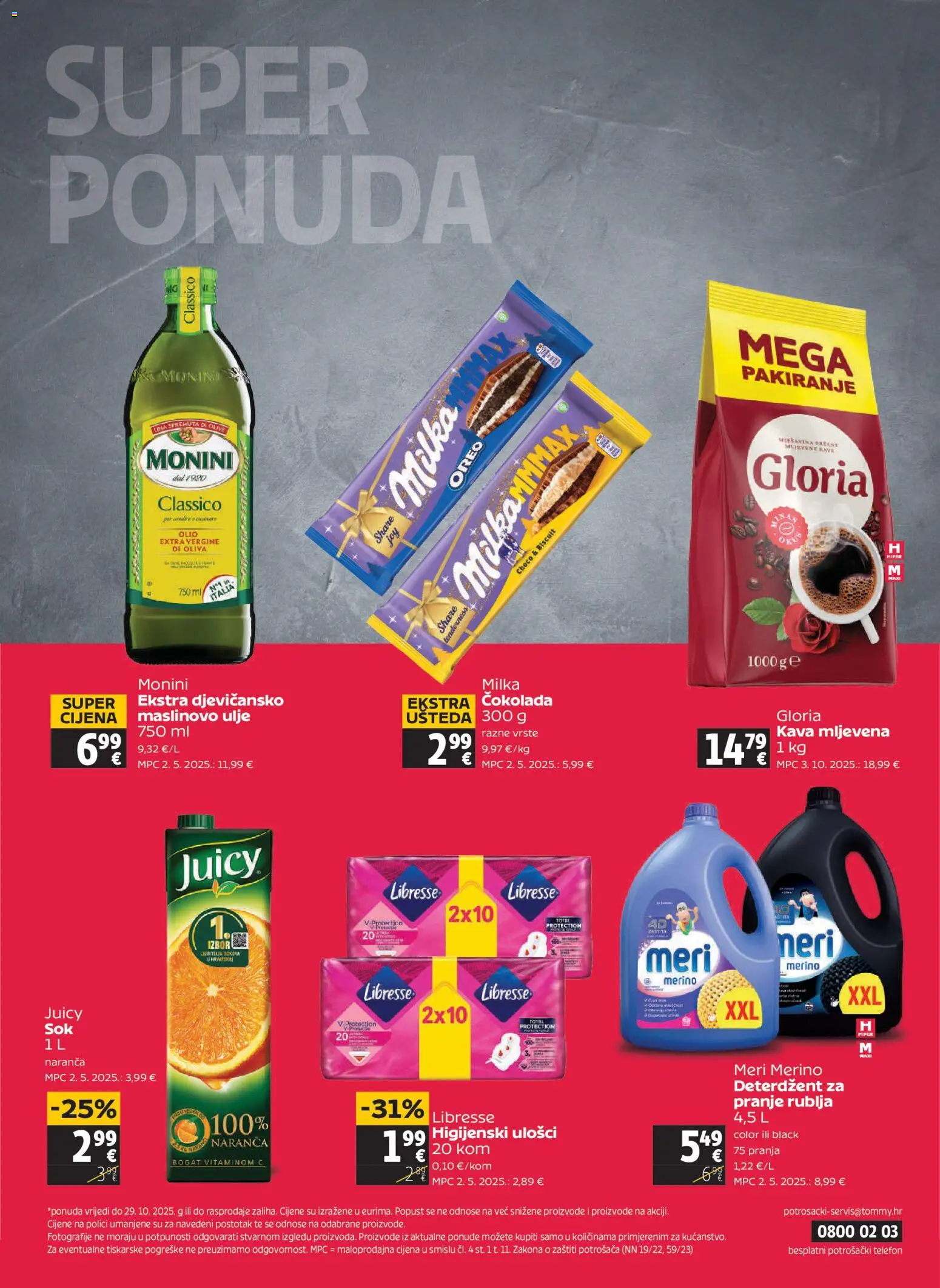 Tommy katalog | vrijedi od 23.10.2025 | Stranica: 32 | Proizvodi: Ulje, Čokolada, Telefon, Meri Merino