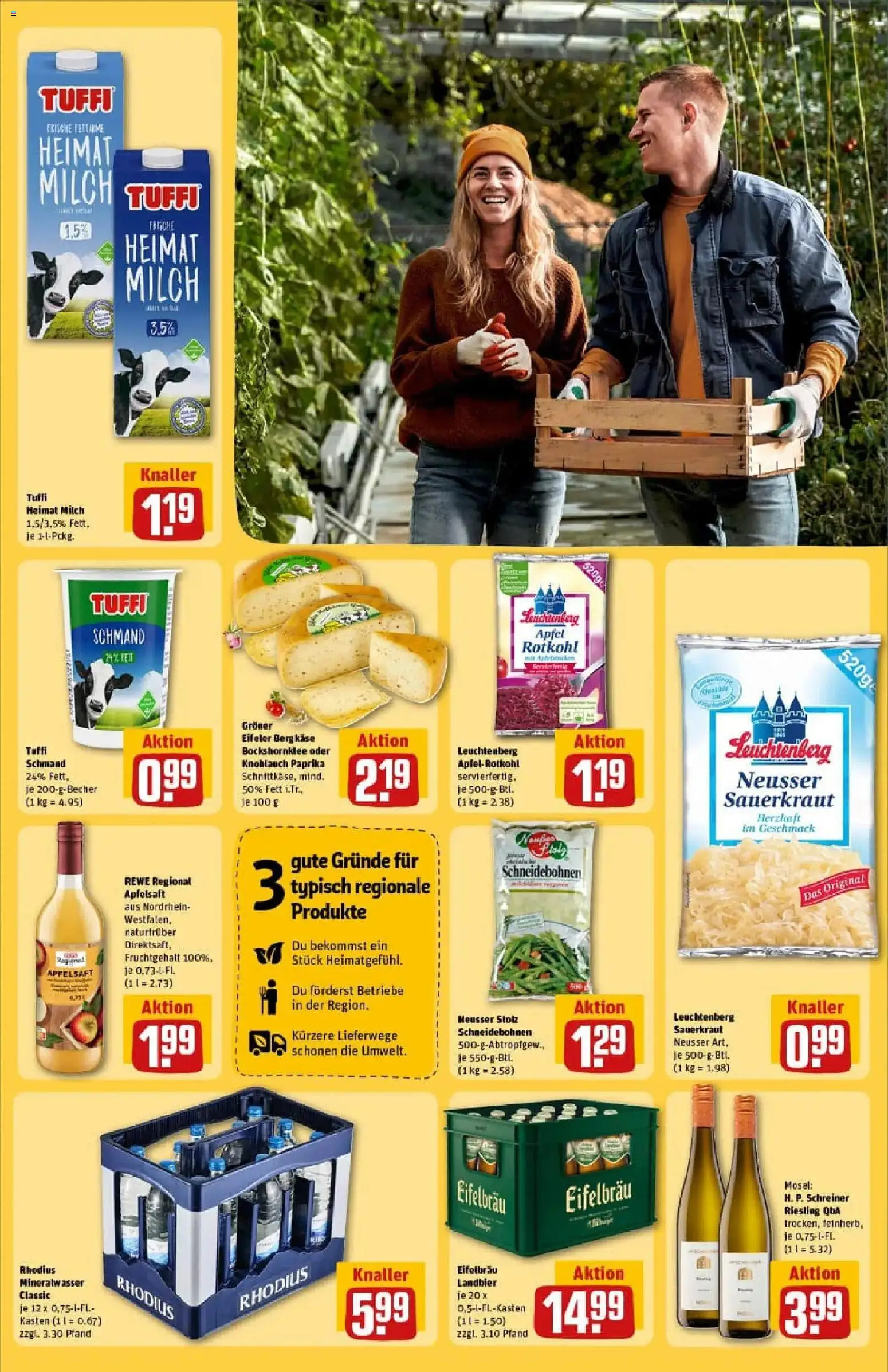 Rewe prospekt Saarburg	 – gültig ab 26.01.2026 | Seite: 27 | Produkte: Milch, Mineralwasser, Paprika, Knoblauch