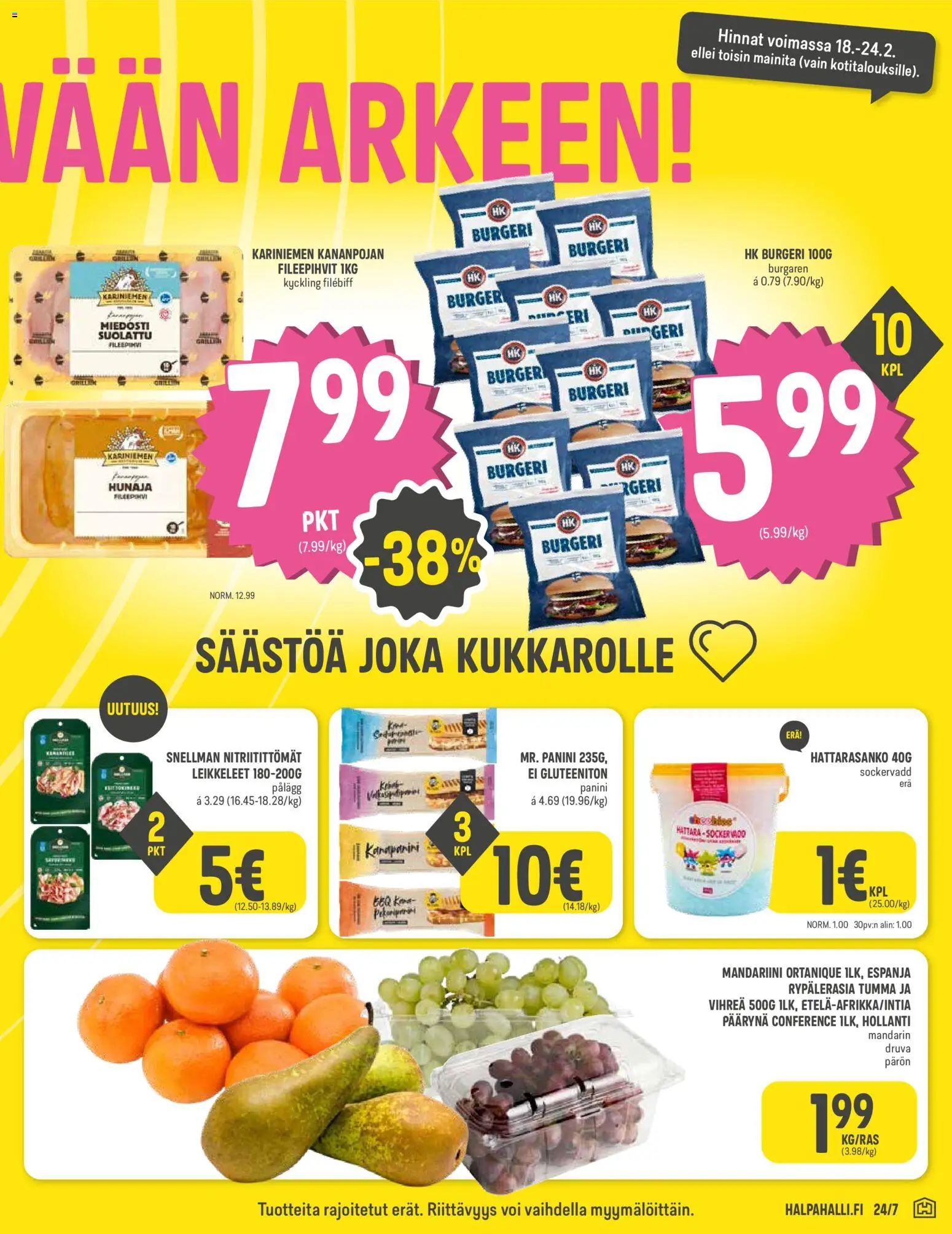 Halpa Halli tarjoukset – voimassa 18.02.2026 alkaen | Sivu: 3 | Tuotteet: Voi, Hunaja