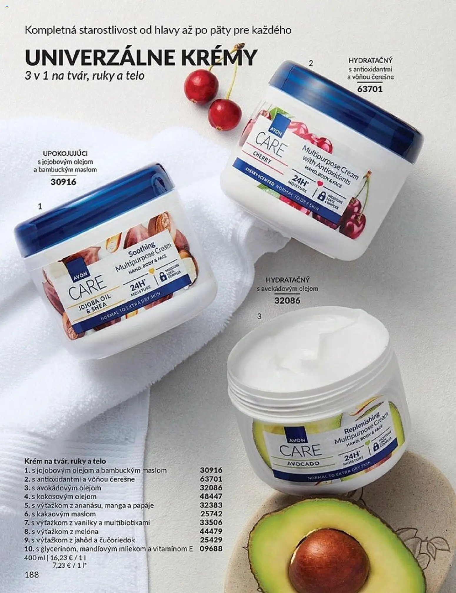 Nové Avon akcie – leták je platný od 01.02.2026 | Strana: 188 | Produkty: Krém, Čerešne