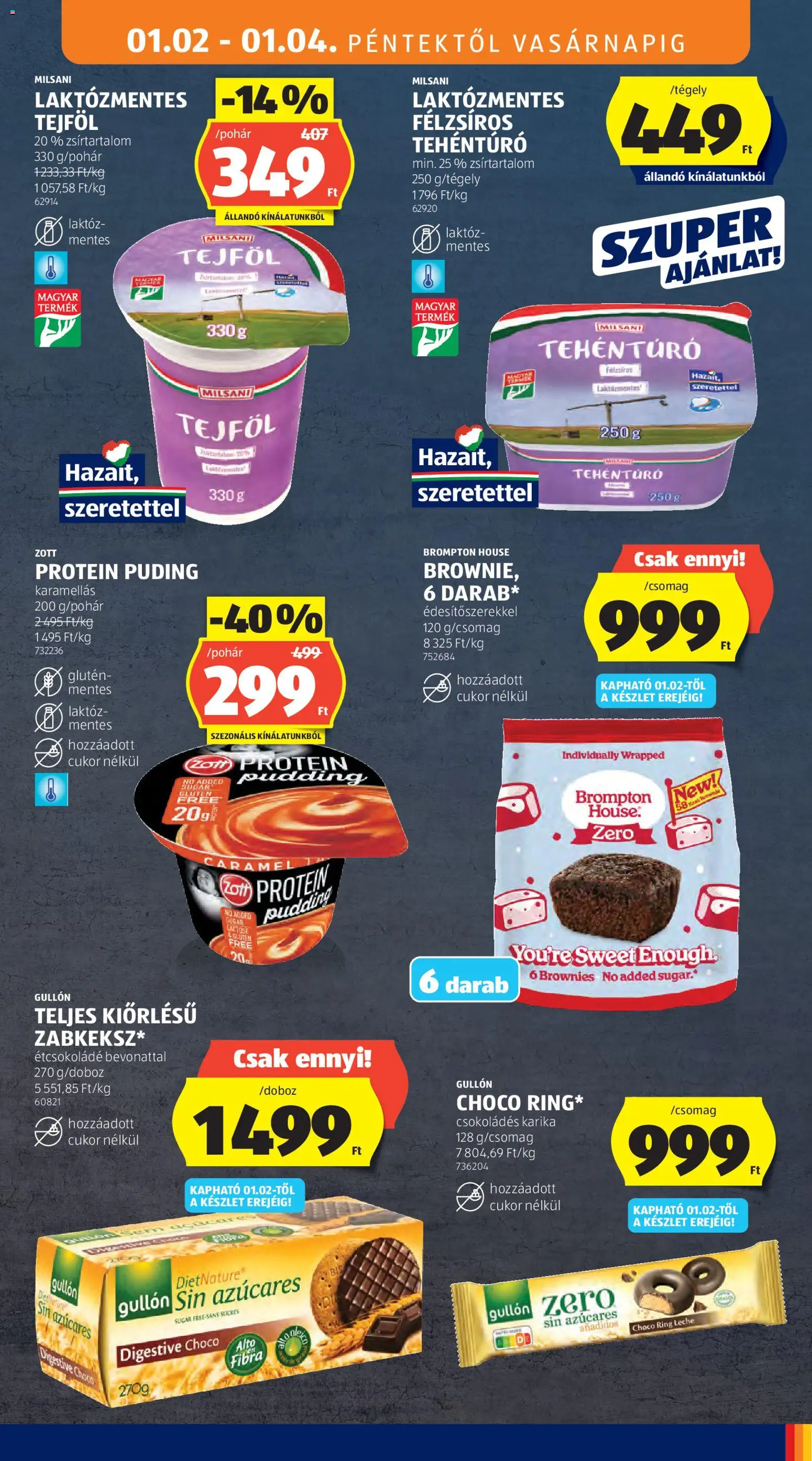 Aldi akciós ujság - amely érvényes a következő dátumtól: 02.01.2026 | Oldal: 17 | Termékek: Protein, Étcsokoládé, Tejföl, Brownie