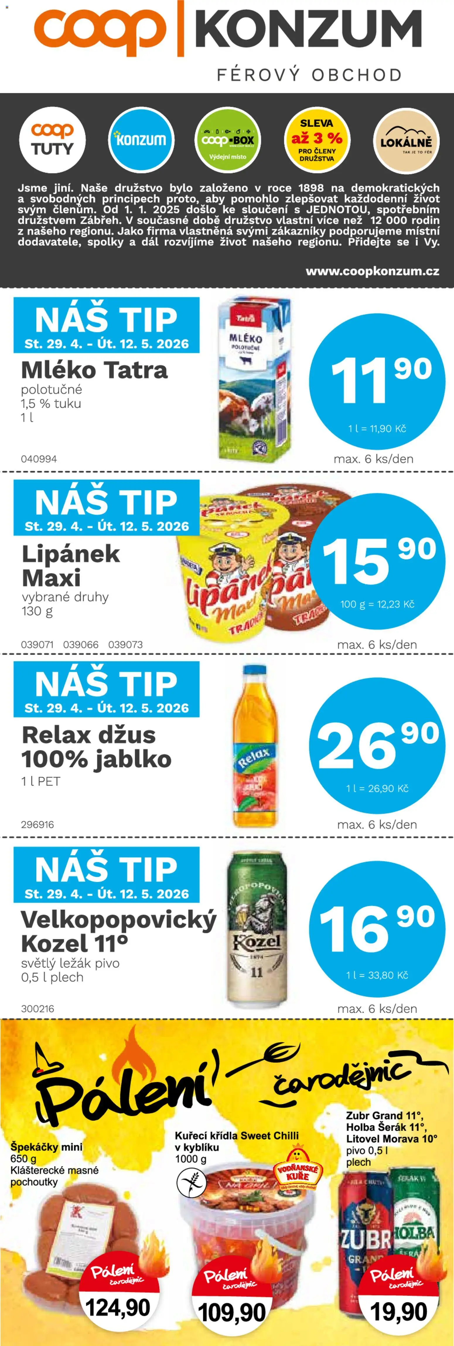 Konzum leták od 29.04.2026 💥 Nenechte si ujít TOP nabídky! ⭐ | Česko