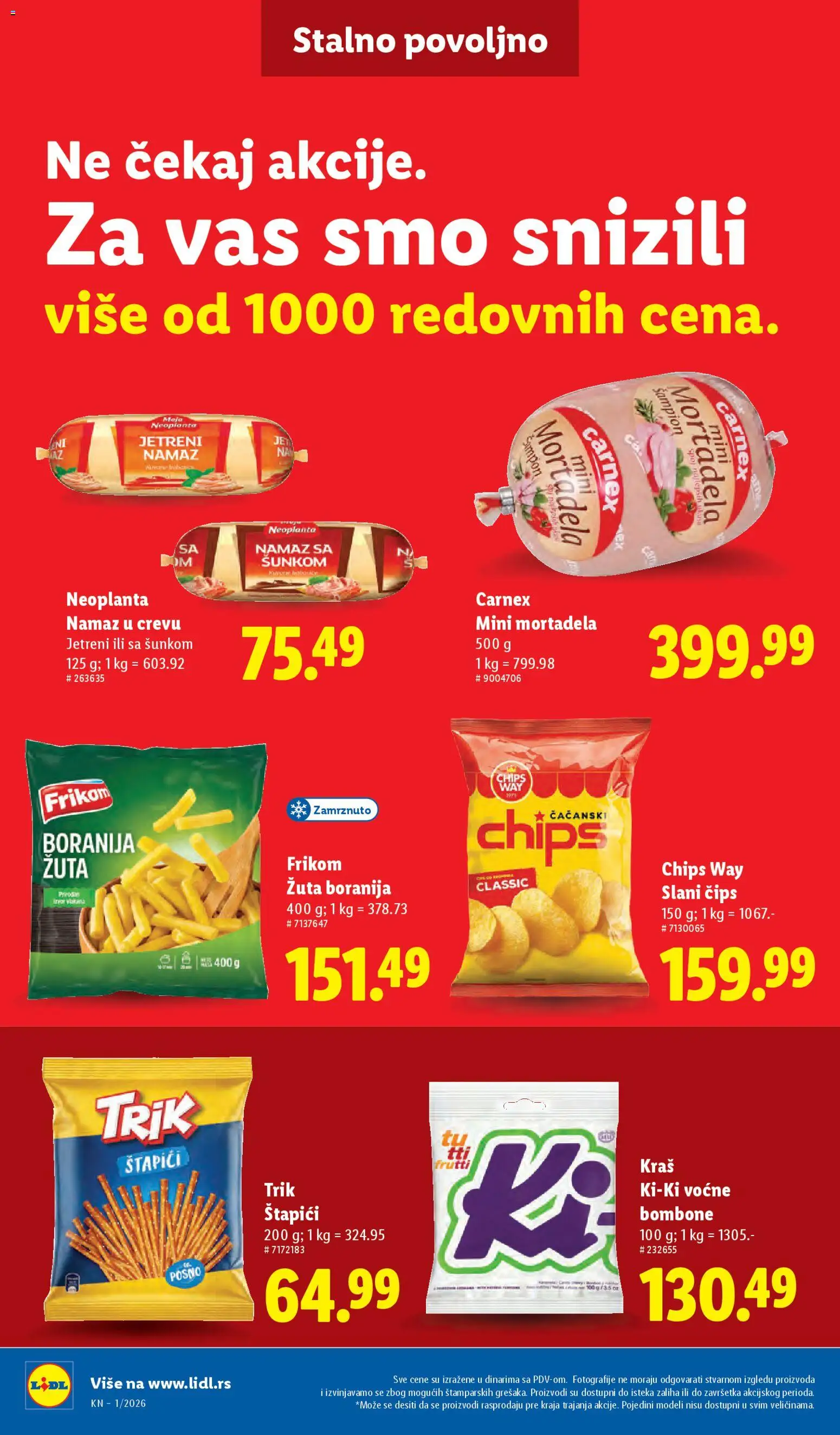 Lidl katalog - važi od 02.01.2026 | Strana: 36 | Proizvode: Boranija, Bombone, Mortadela, Candy