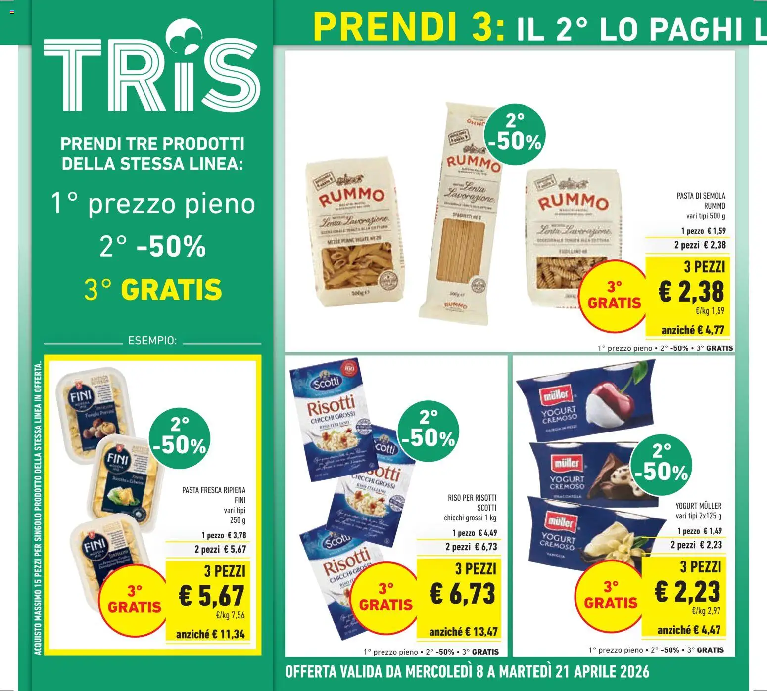 Volantino Conad del 08.04.2026 | Pagina: 2 | Prodotti: Yogurt, Riso, Ricotta, Penne