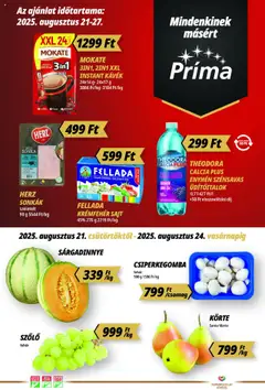CBA Príma Akciós újság - amely érvényes a következő dátumtól: 21.08.2025