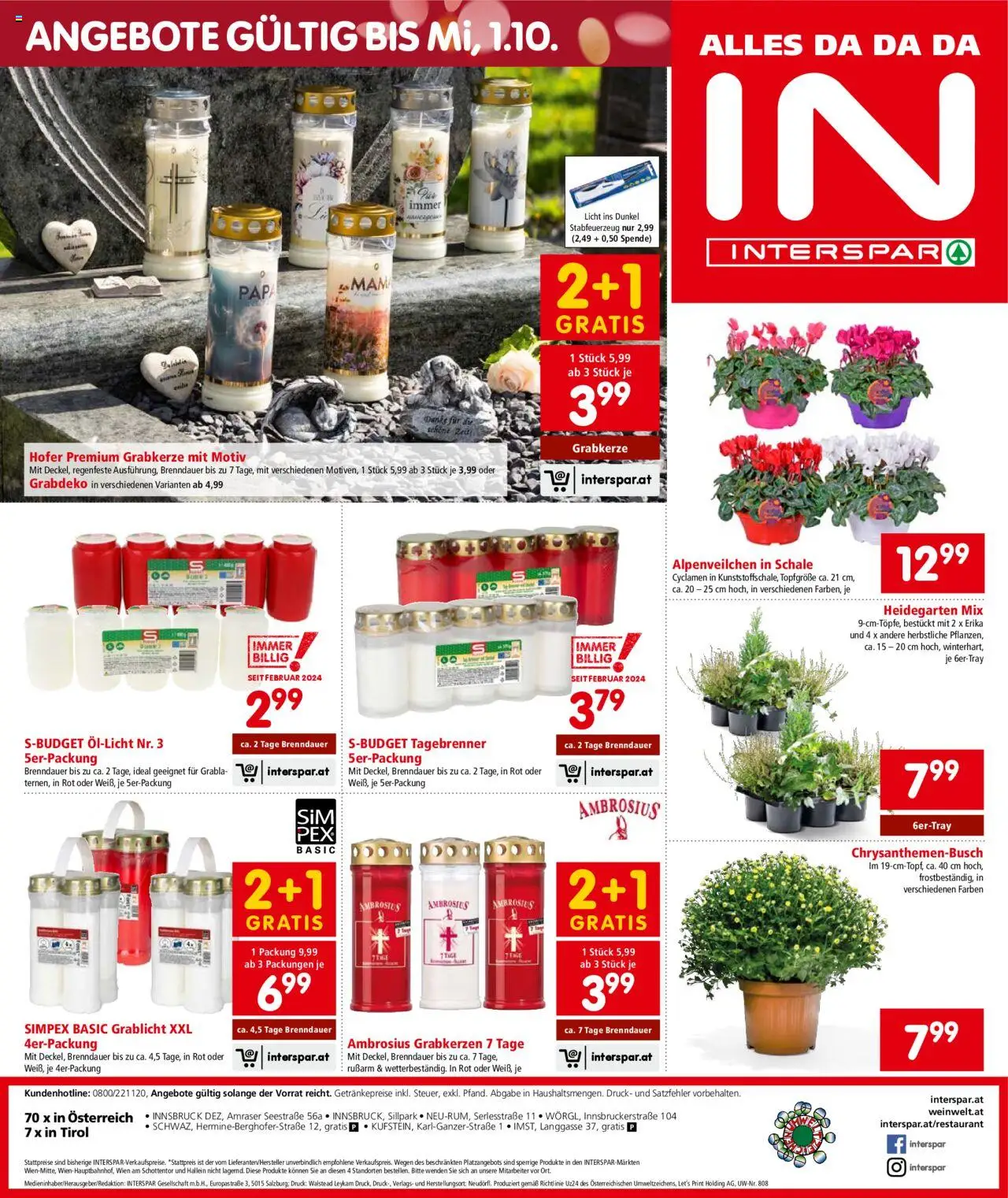Interspar Flugblatt - Tirol gültig ab 11.09.2025 | Seite: 20 | Produkte: Marhalábszár