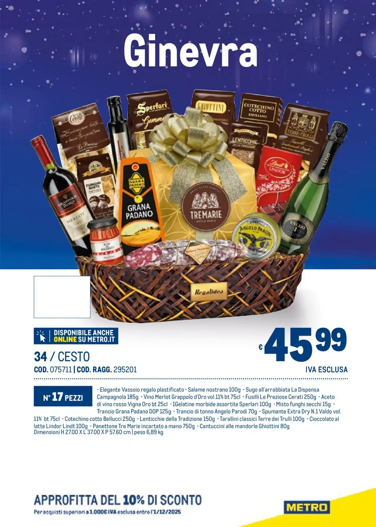 Volantino Metro del 06.11.2025 | Pagina: 37 | Prodotti: Salame, Lenticchie, Vino, Funghi