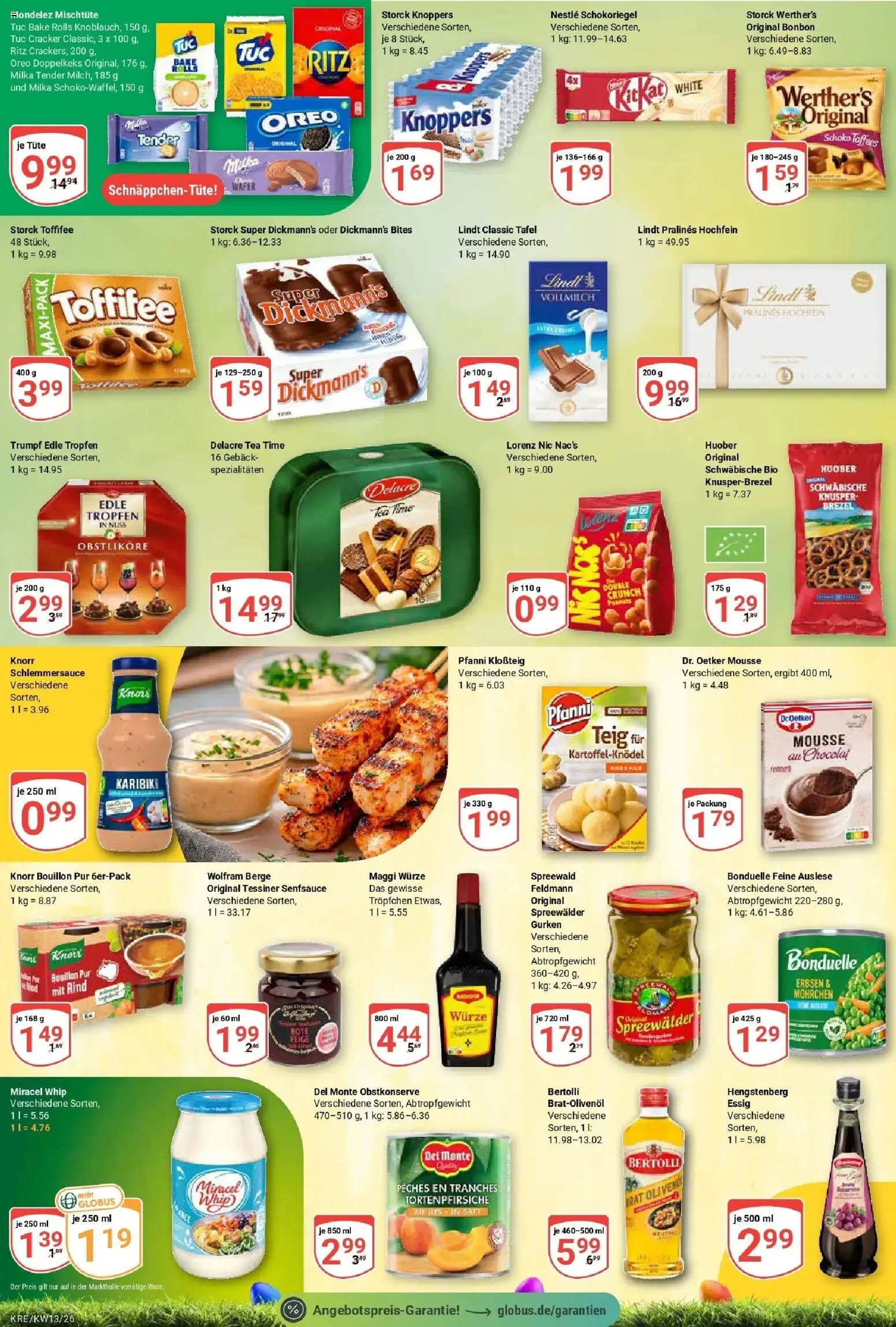 Globus prospekt Krefeld	 – gültig ab 22.03.2026 | Seite: 13 | Produkte: Miracel whip, Knoppers, Gurken, Erbsen