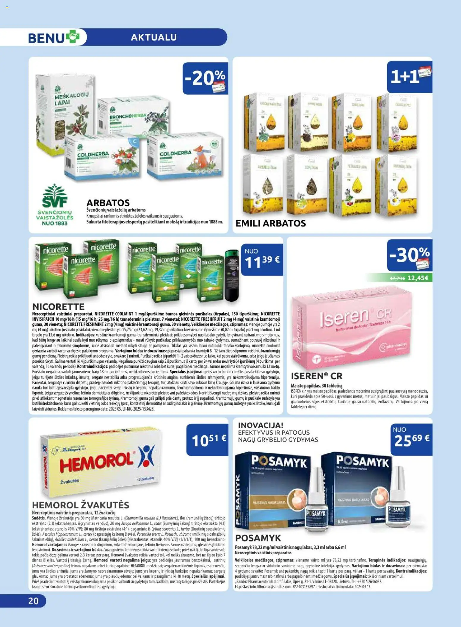 BENU akcijos nuo 01.01.2026 | Puslapis: 20