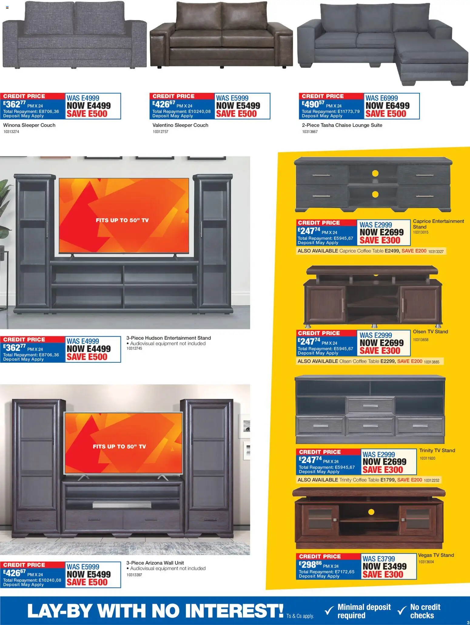 New OK Furniture catalogue – valid from 16.03.2026 | Page: 3 | Products: Couch, Coffee table, Wall unit, Lounge suite