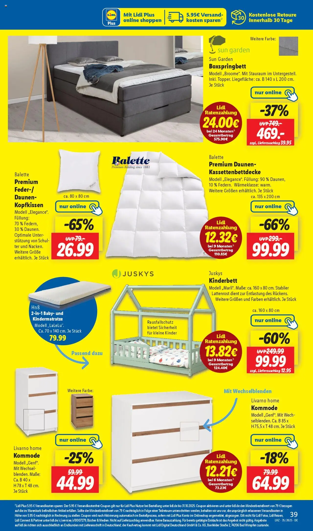 Lidl Prospekt Ochsenfurt	 - gültig ab dem 25.08.2025 | Seite: 27 | Produkte: Lattenrost, Boxspringbett, Bad, Kopfkissen