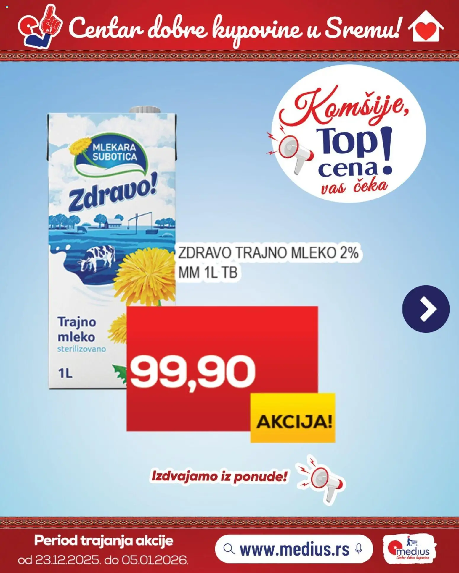 Medius katalog - važi od 23.12.2025 | Strana: 4 | Proizvode: Mleko