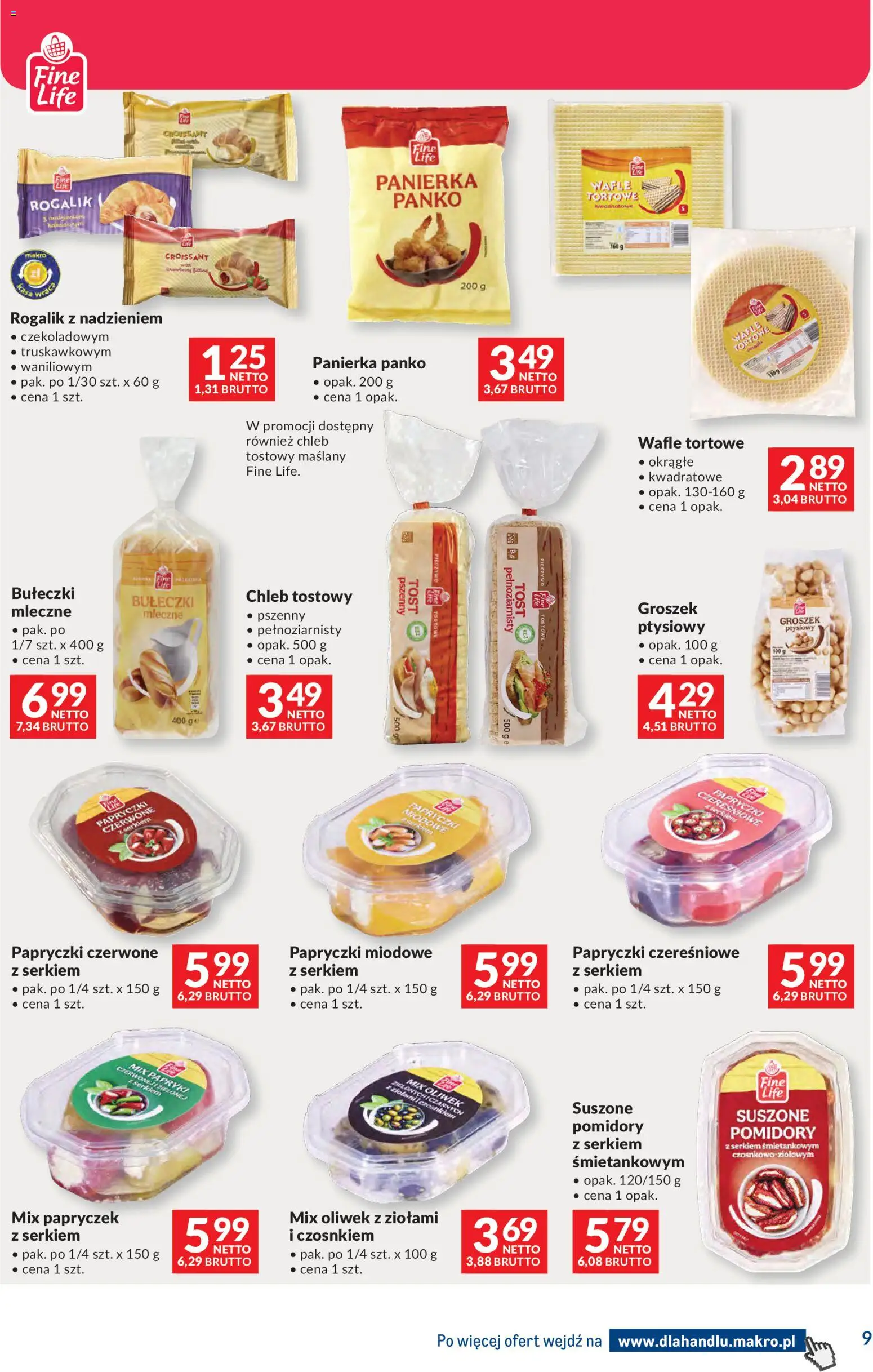 Makro Gazetka - Dystrybucja do sklepów od 20.01.2026 | Strona: 9 | Produkty: Pieczywo, Groszek, Wafle, Wafle tortowe