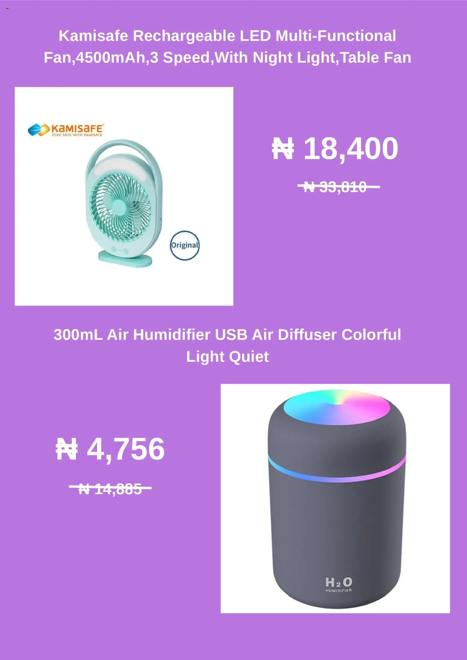 Jumia Catalogue valid from 02.03.2026 | Page: 4 | Products: Table, Usb, Fan