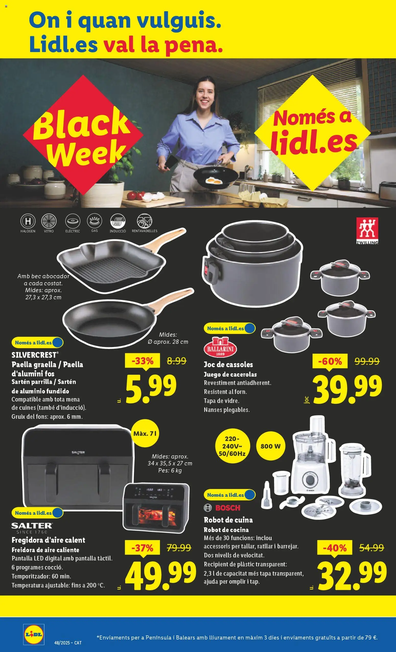 Lidl - Black Friday │ válido desde el 24.11.2025 | Página: 14 | Productos: Cocina, Parrilla, Robot, Freidora