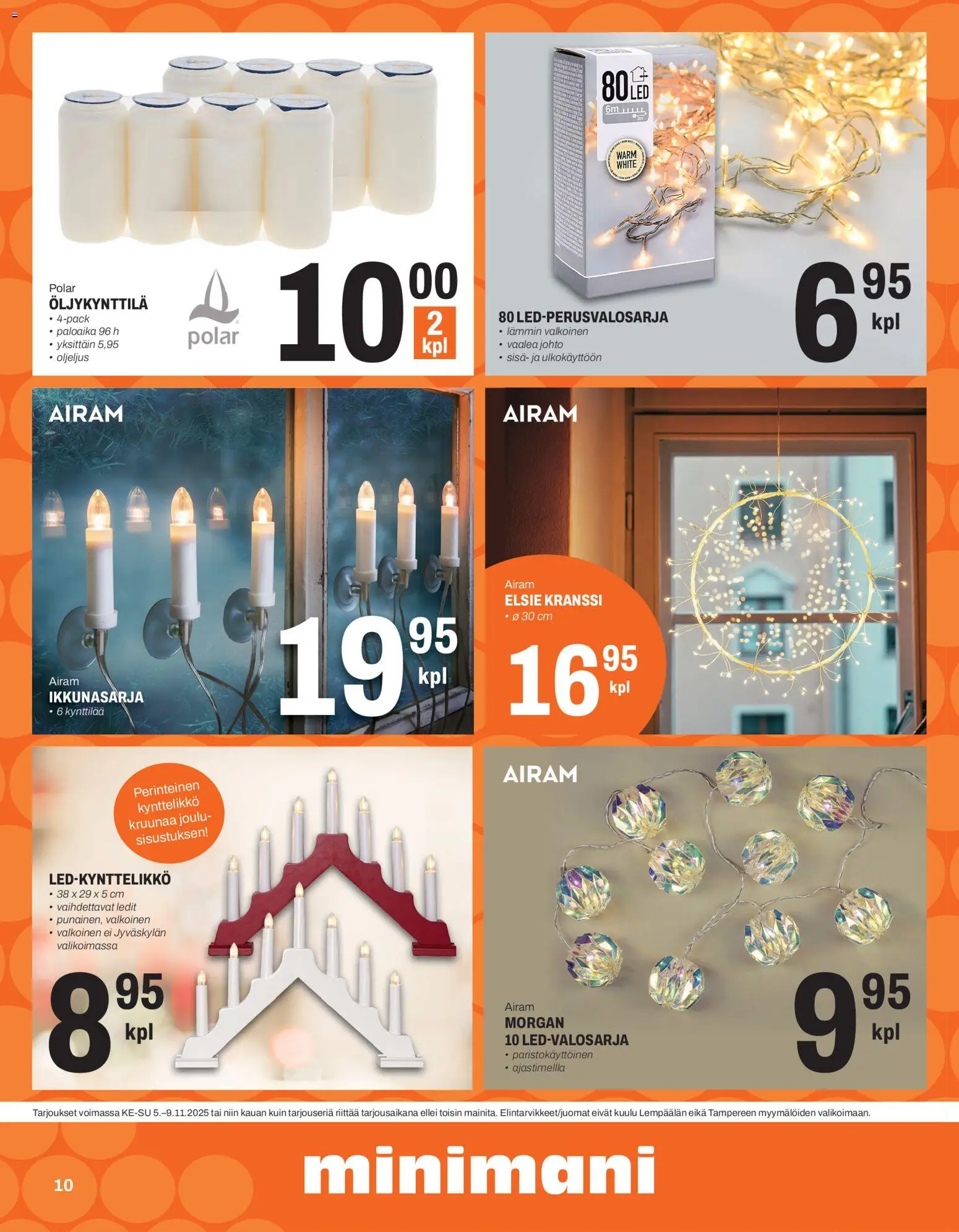 Minimani tarjoukset – voimassa 05.11.2025 alkaen | Sivu: 10 | Tuotteet: Kynttelikkö