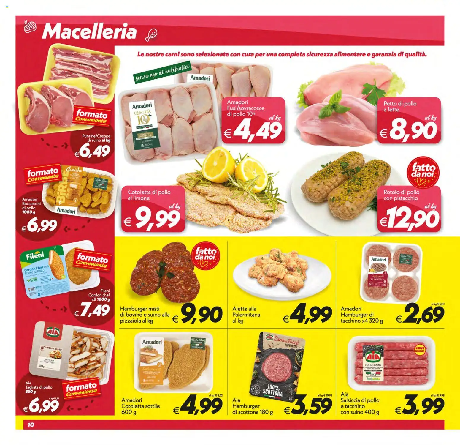 Volantino SuperConveniente del 13.01.2026 | Pagina: 10 | Prodotti: Petto di Pollo, Suino, Limone, Hamburger