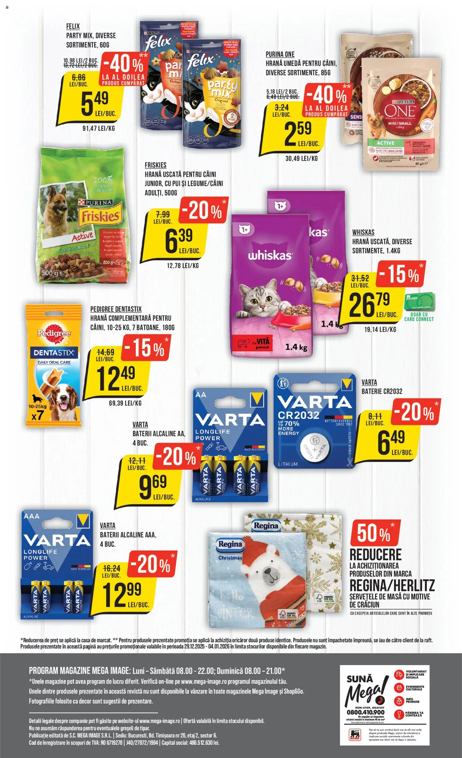 Noul catalog Mega Image – valabil de la 29.12.2025 | Pagină: 28 | Produse: Grătar, Masă, Baterie, Baterii