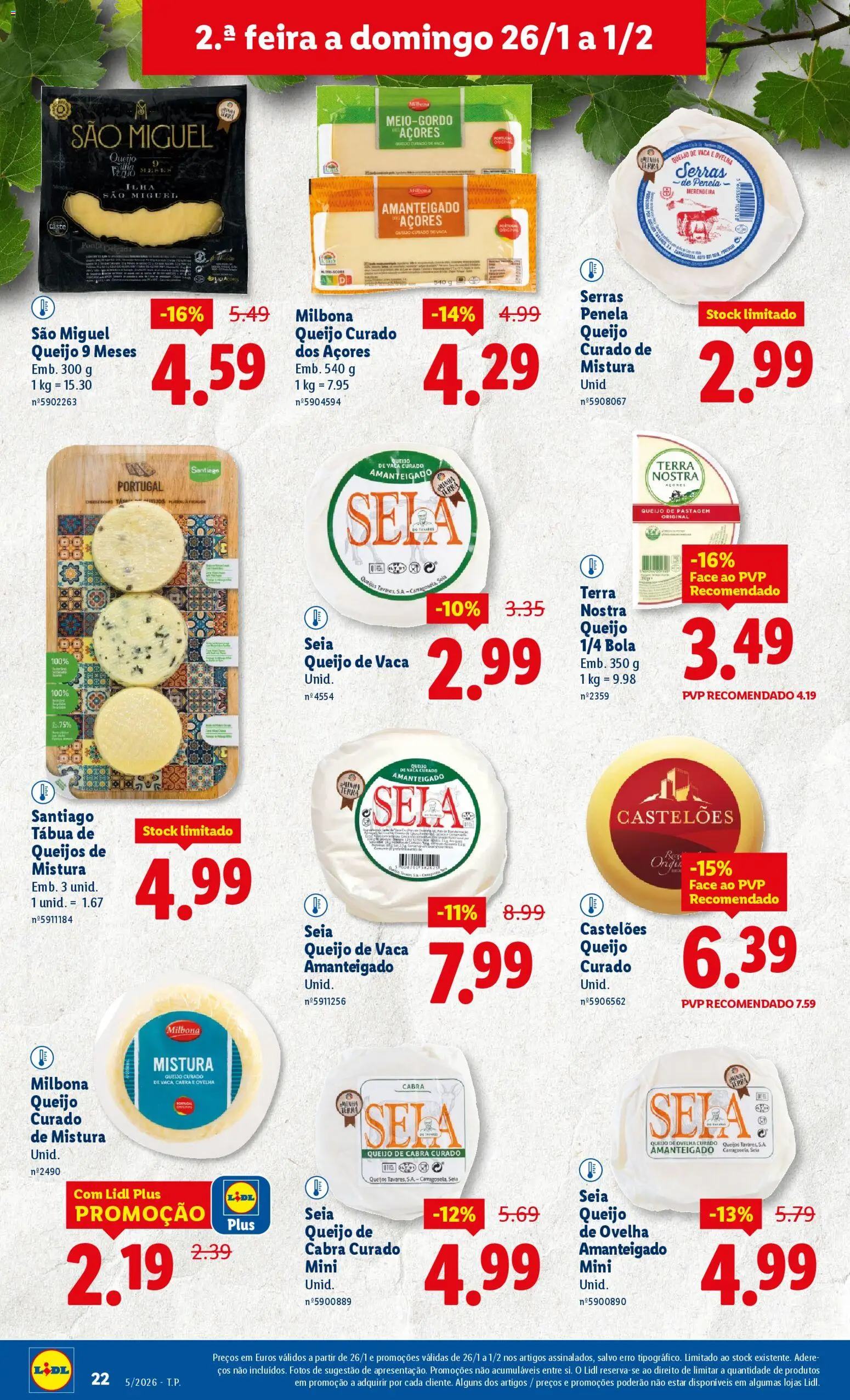 Lidl folheto │ válido de 26.01.2026 | Página: 22 | Produtos: Tábua, Queijo
