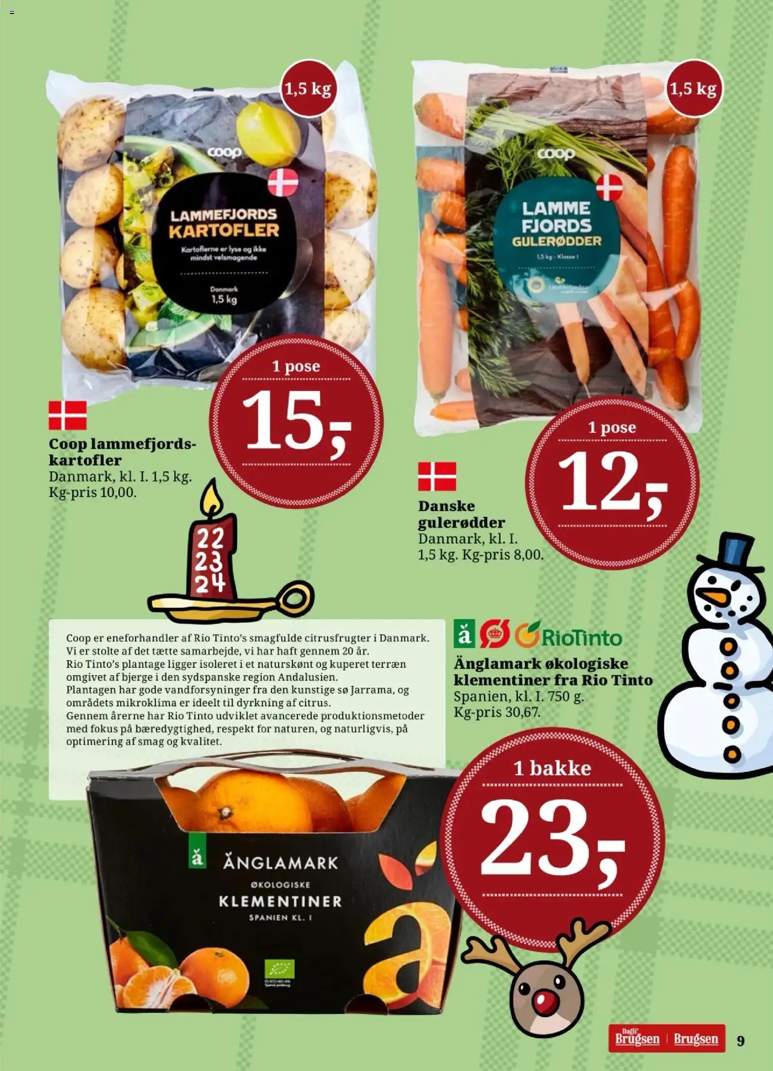 Dagli'Brugsen tilbudsavis – gyldig fra 21.11.2025 | Side: 9 | Produkter: Gulerødder, Kartofler