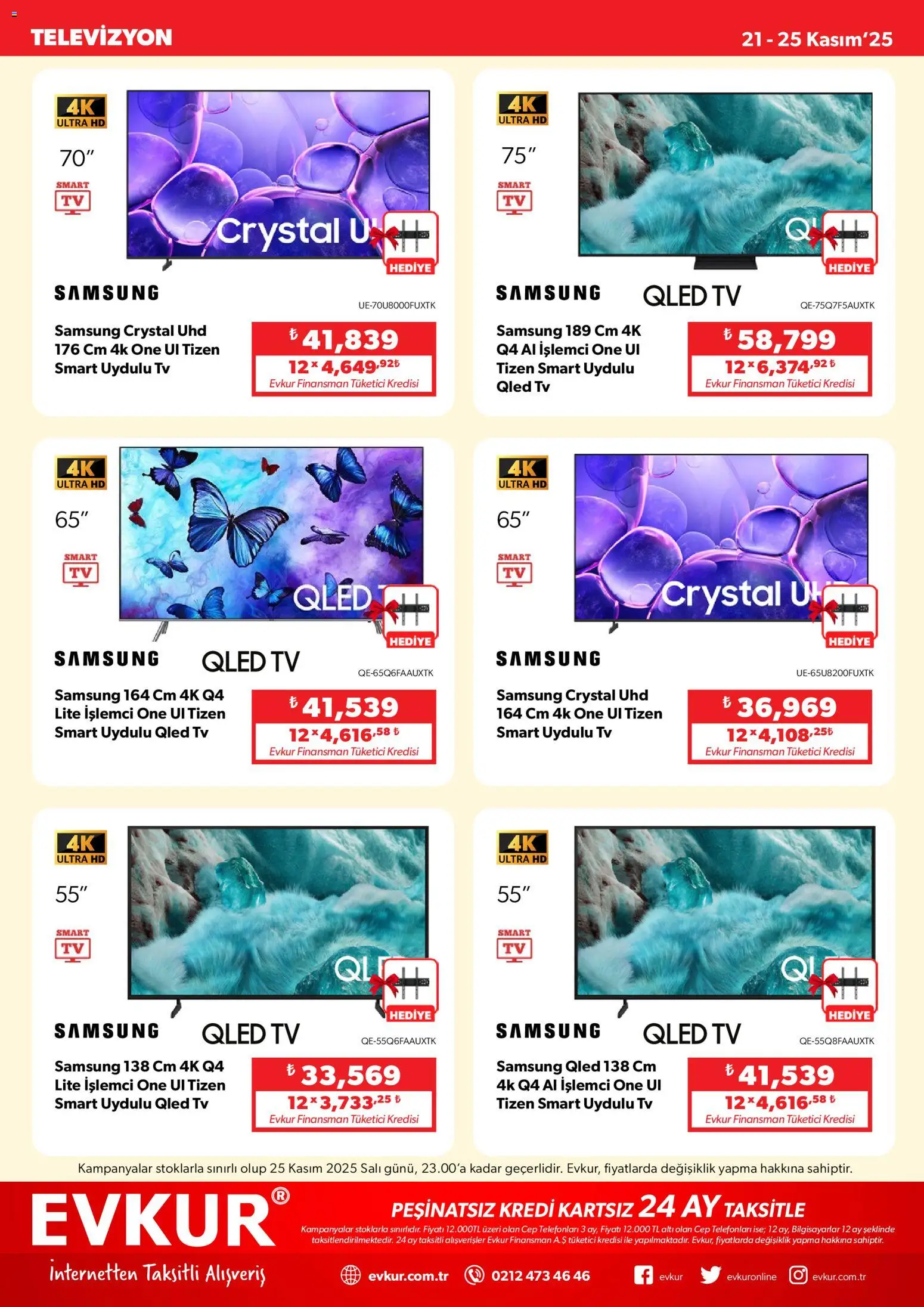 Evkur Black Friday - 21.11.2025 tarihinden itibaren geçerlidir | Sayfa: 3 | Ürünler: TV, Televizyon
