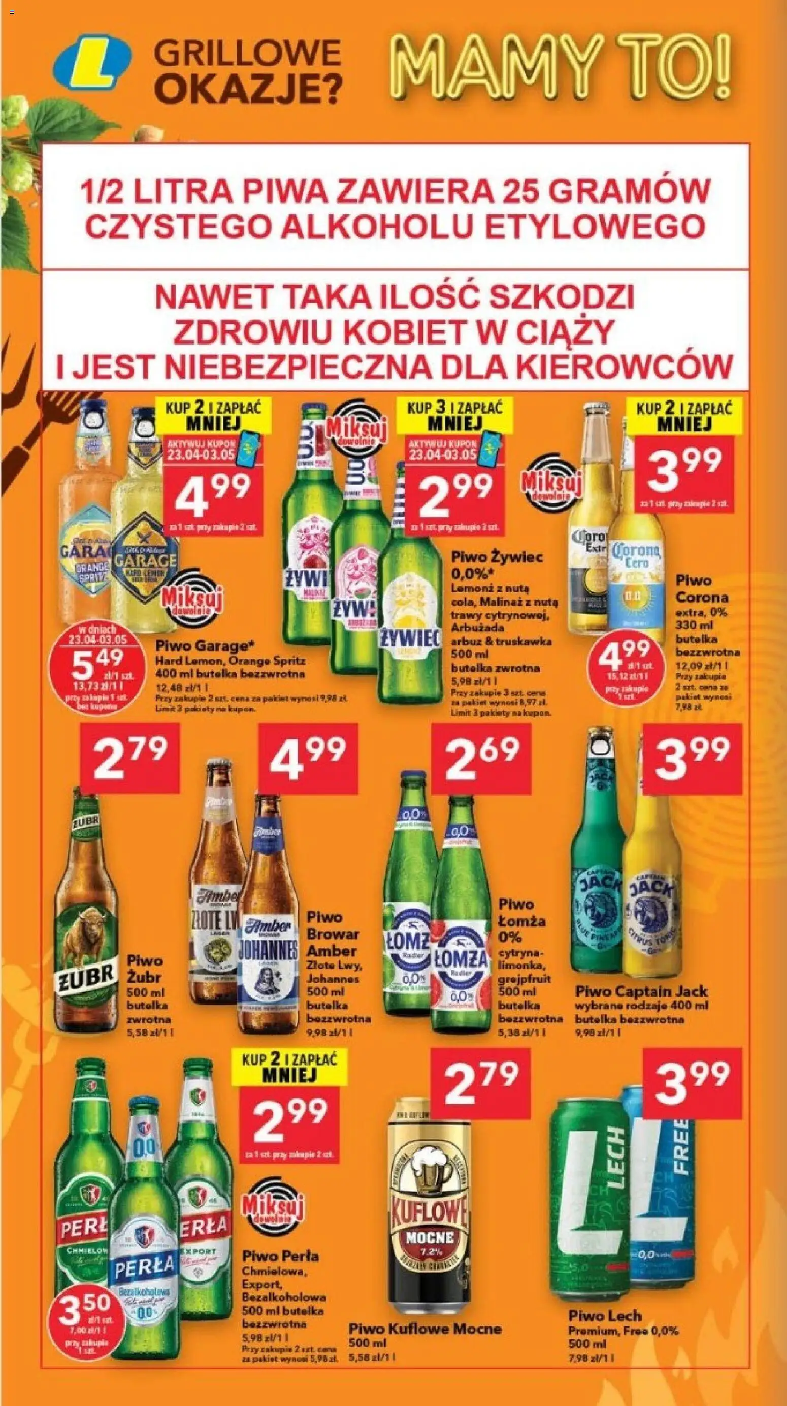 Lewiatan gazetka - Gdańsk od 23.04.2026 | Strona: 4 | Produkty: Cytryna, Trawy, Piwo perła, Piwo