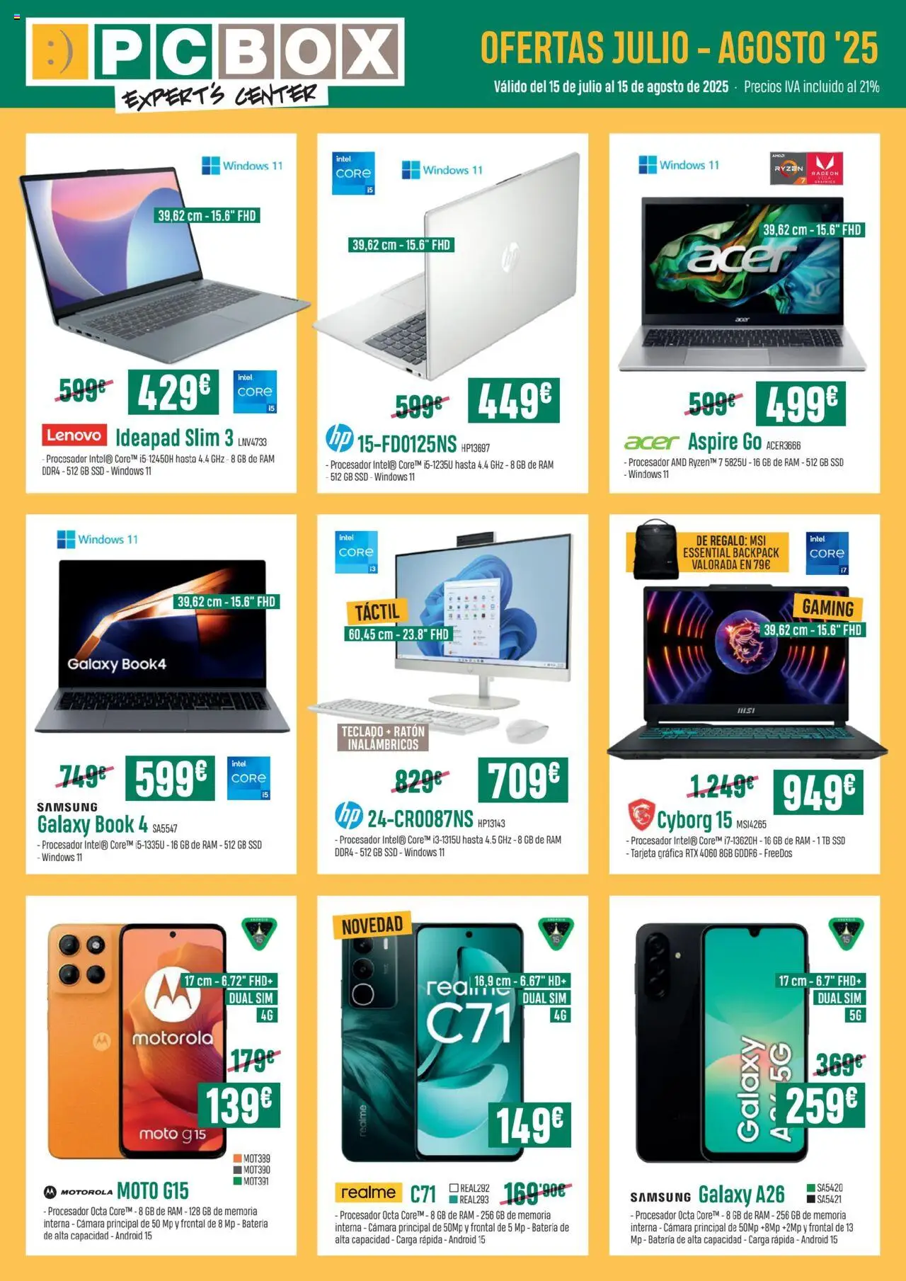 PC Box folleto │ válido desde el 15.07.2025 | Página: 1 | Productos: Teclado, Cámara, Batería