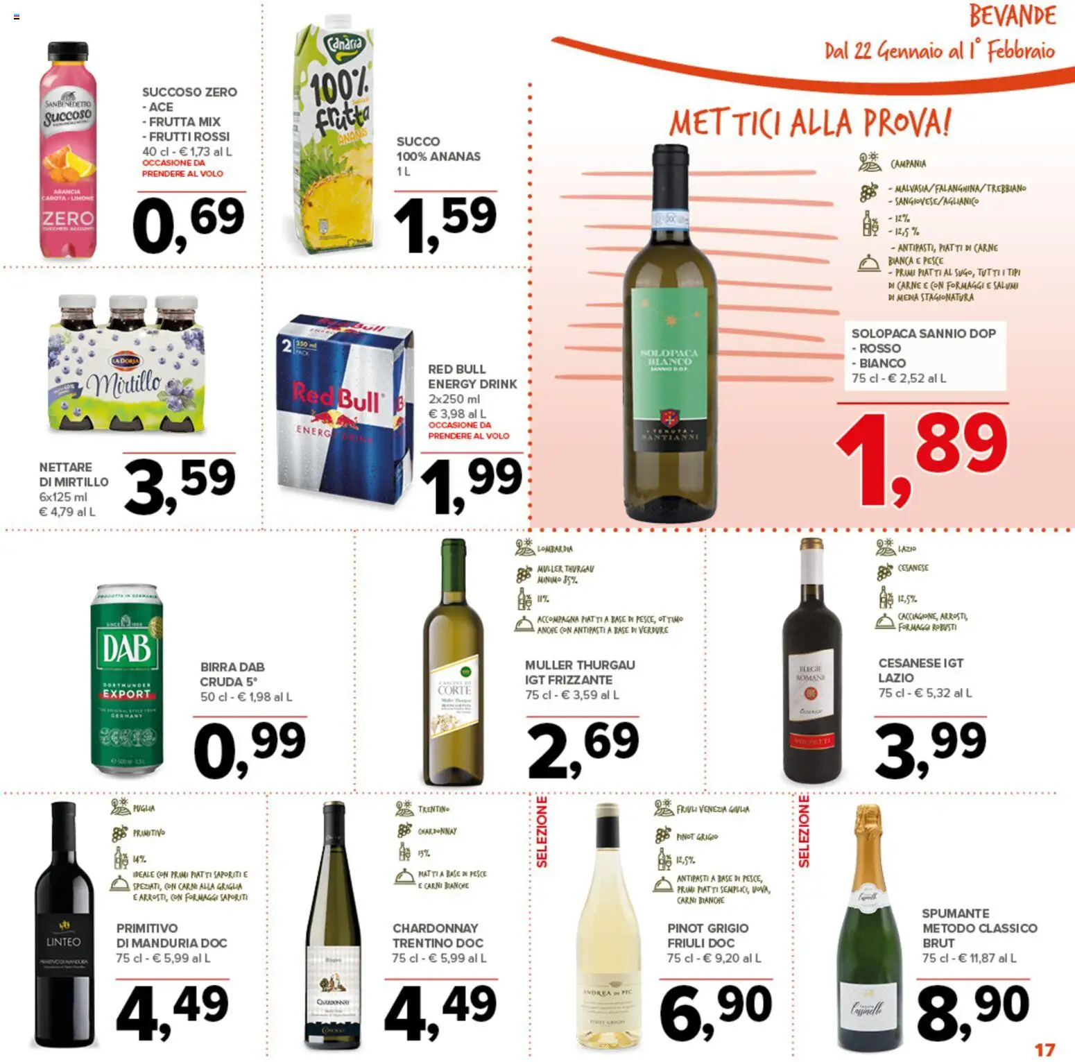 Volantino Todis del 22.01.2026 | Pagina: 17 | Prodotti: Pesce, Verdure, Spumante, Griglia