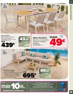 Vista previa Carrefour Jardin válido desde el 13.03.2026 | Página: 5 | Productos: Mesa extensible, Muebles, Sillón, Mesa