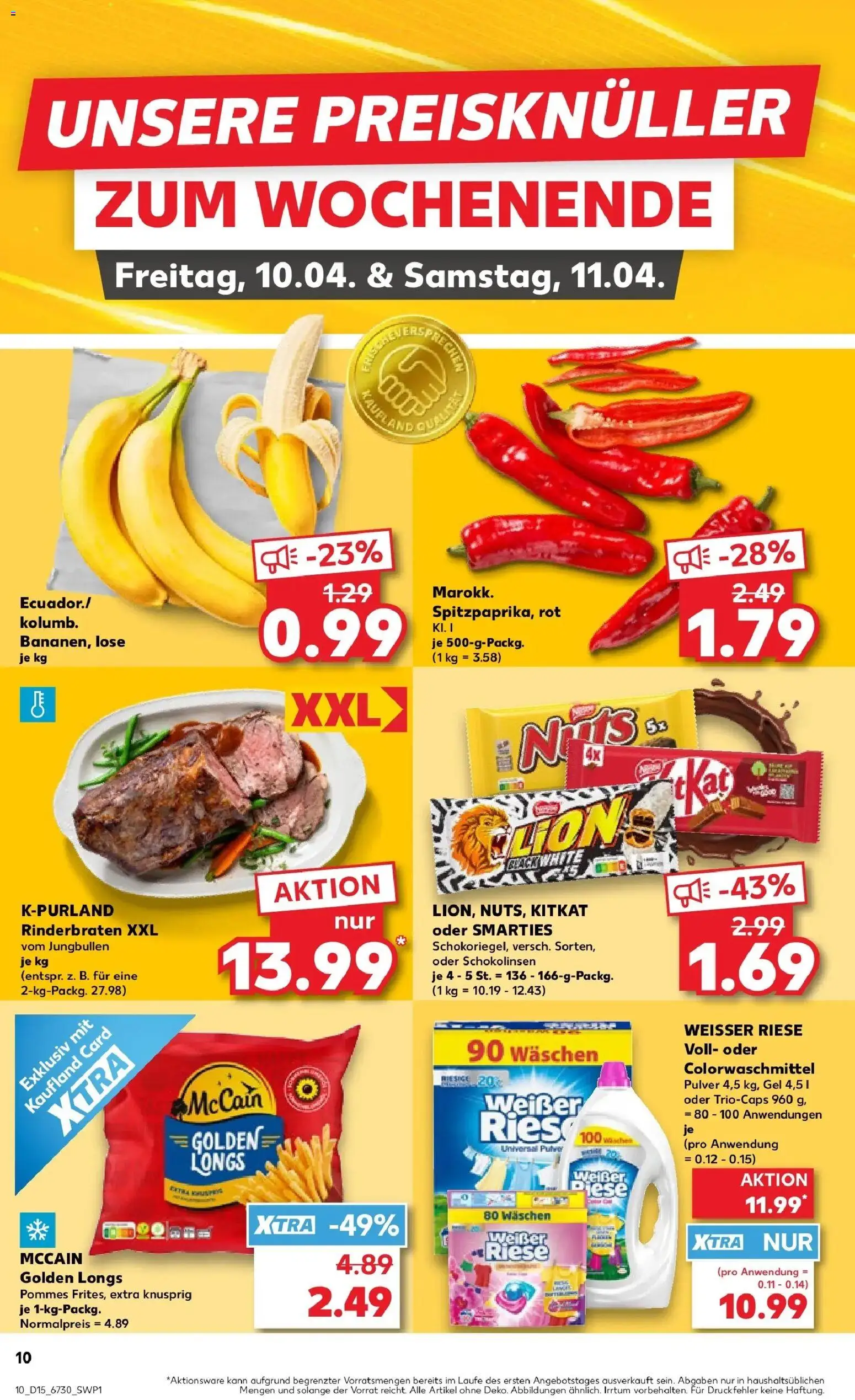 Kaufland Prospekt Naumburg (Saale)	 – gültig ab 07.04.2026 | Seite: 22 | Produkte: Rinderbraten, Smarties, Pommes, McCain