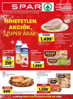 Spar Akciós újság - amely érvényes a következő dátumtól: 04.12.2025