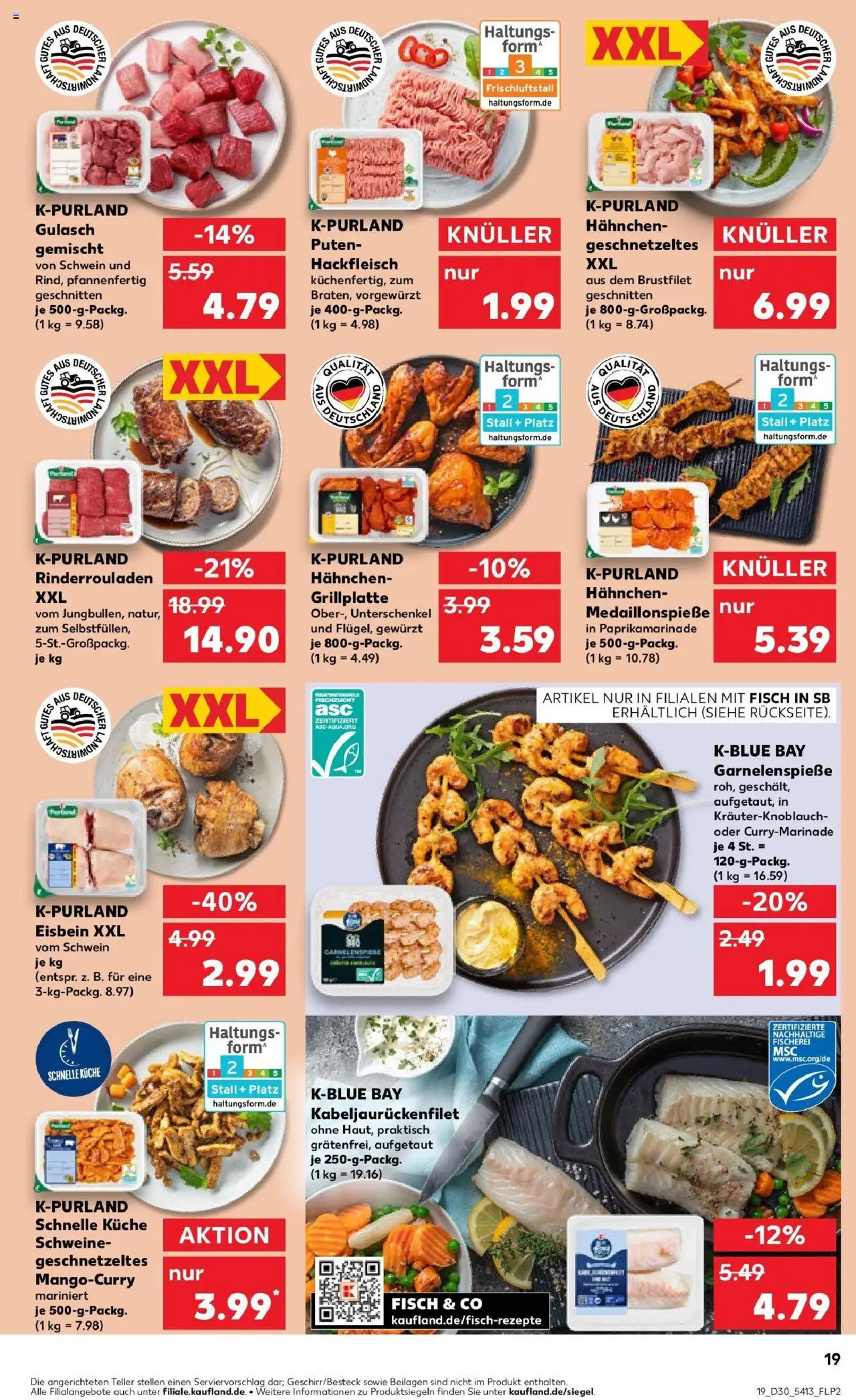 Kaufland prospekt Bergkamen	 - gültig ab dem 27.07.2025 | Seite: 34 | Produkte: Küche, Fisch, Gulasch, Hackfleisch