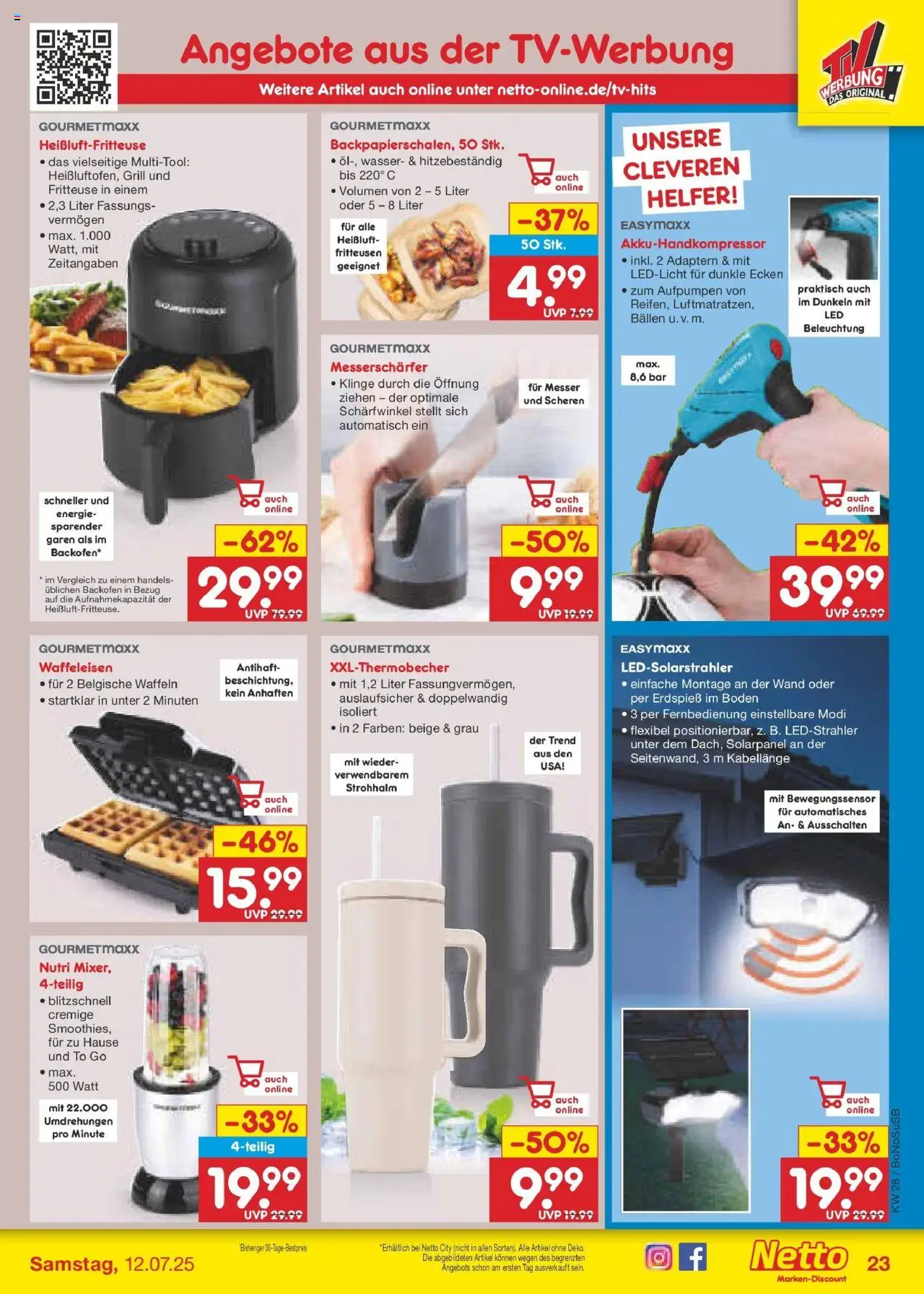 Netto Marken-Discount prospekt Herne	 - gültig ab dem 07.07.2025 | Seite: 37 | Produkte: Wasser, Backofen, Fritteuse, Waffeleisen